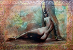 Secrets of Babylon: (Oriental Nudes Series) canvas, oil, acrylic 60x90cm.