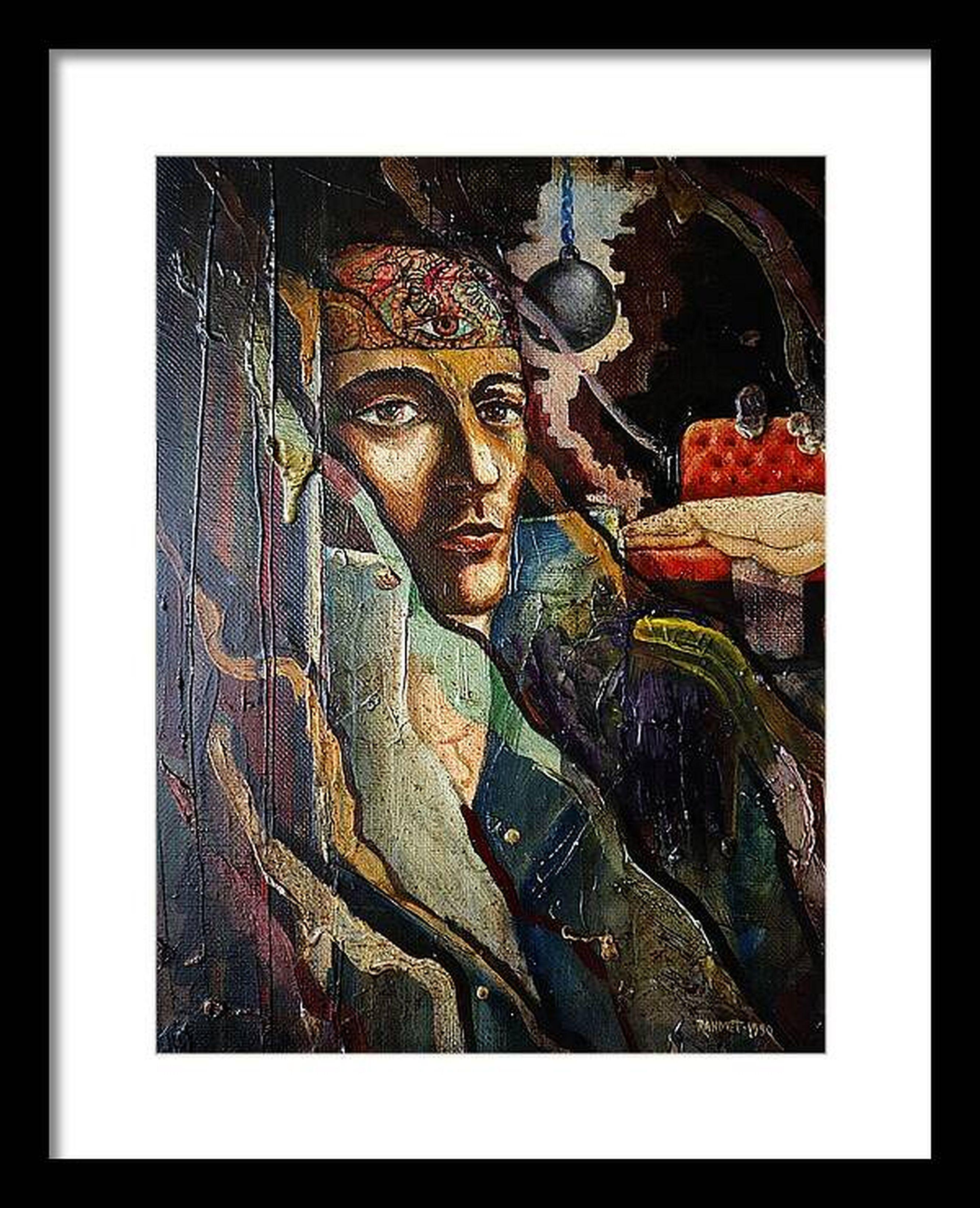 Self-Portrait 1990. original painting For Sale 10