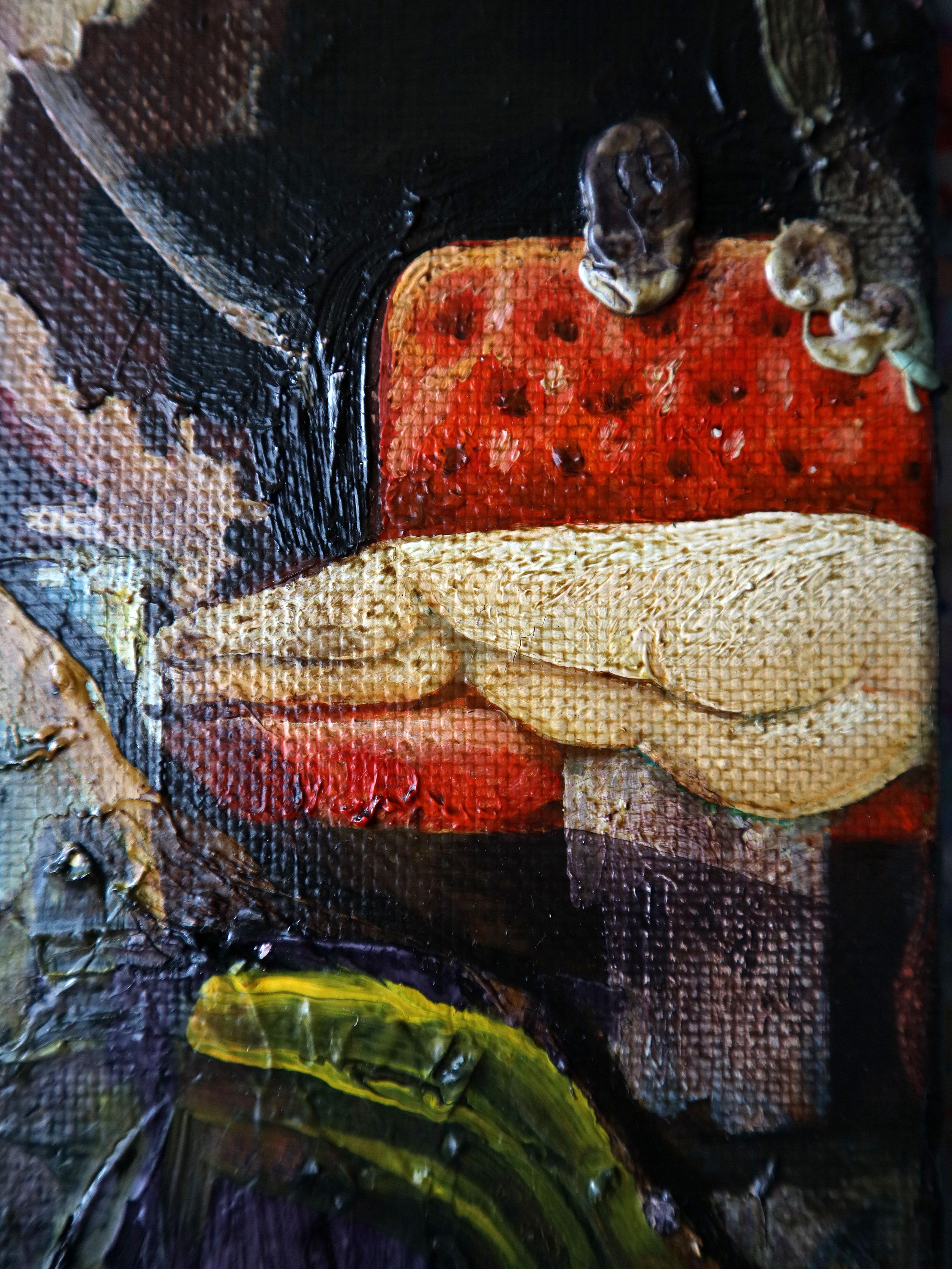 Self-Portrait 1990. original painting For Sale 1