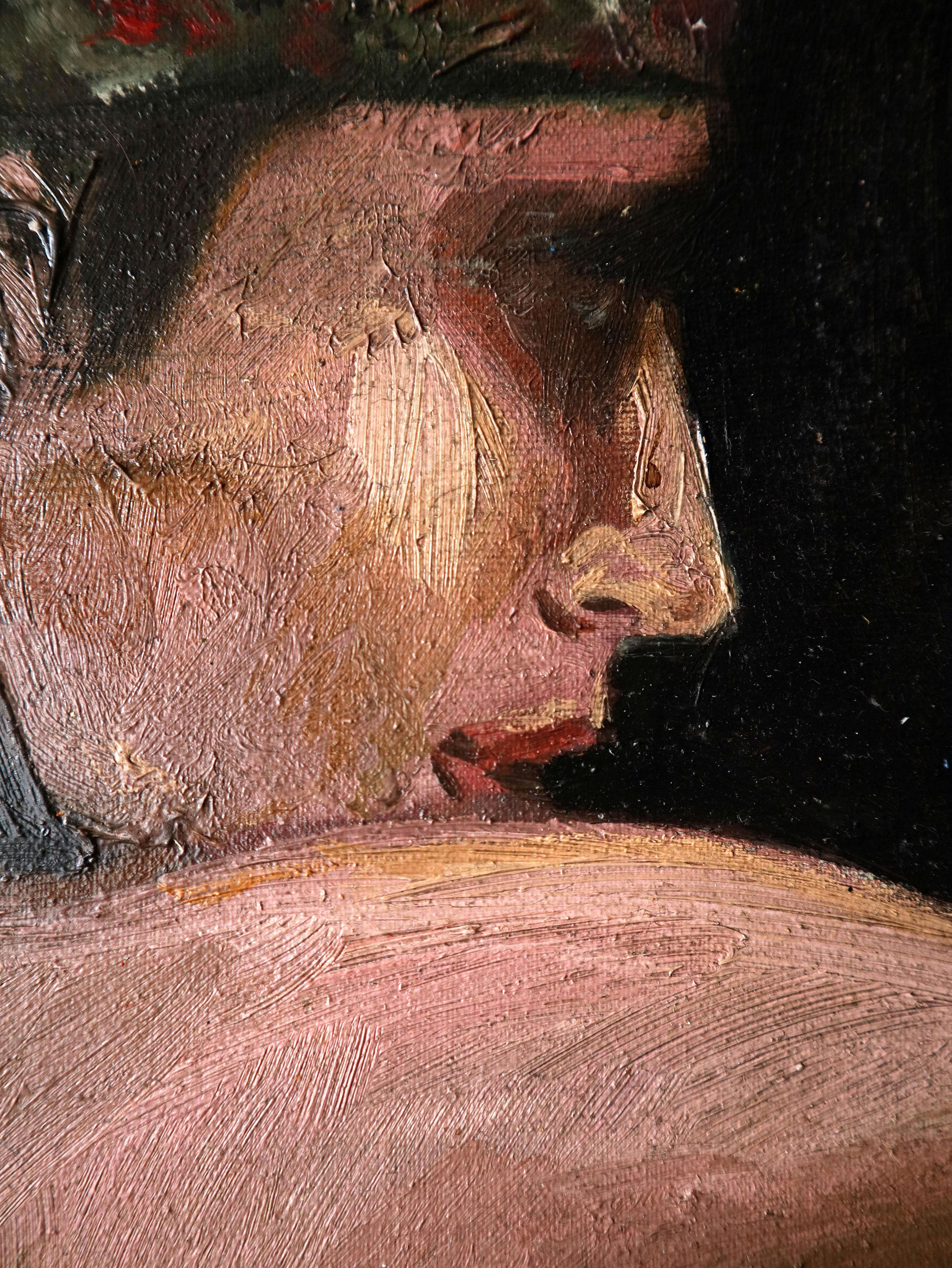 Self-Portrait 1991. Originalgemälde (Realismus), Painting, von RAKHMET REDZHEPOV (RAMZI)