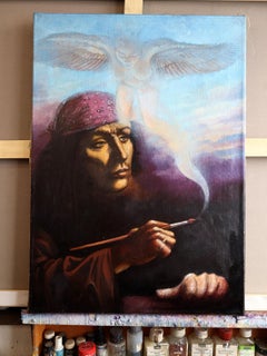 Self-Portrait und Muse . Originalgemälde