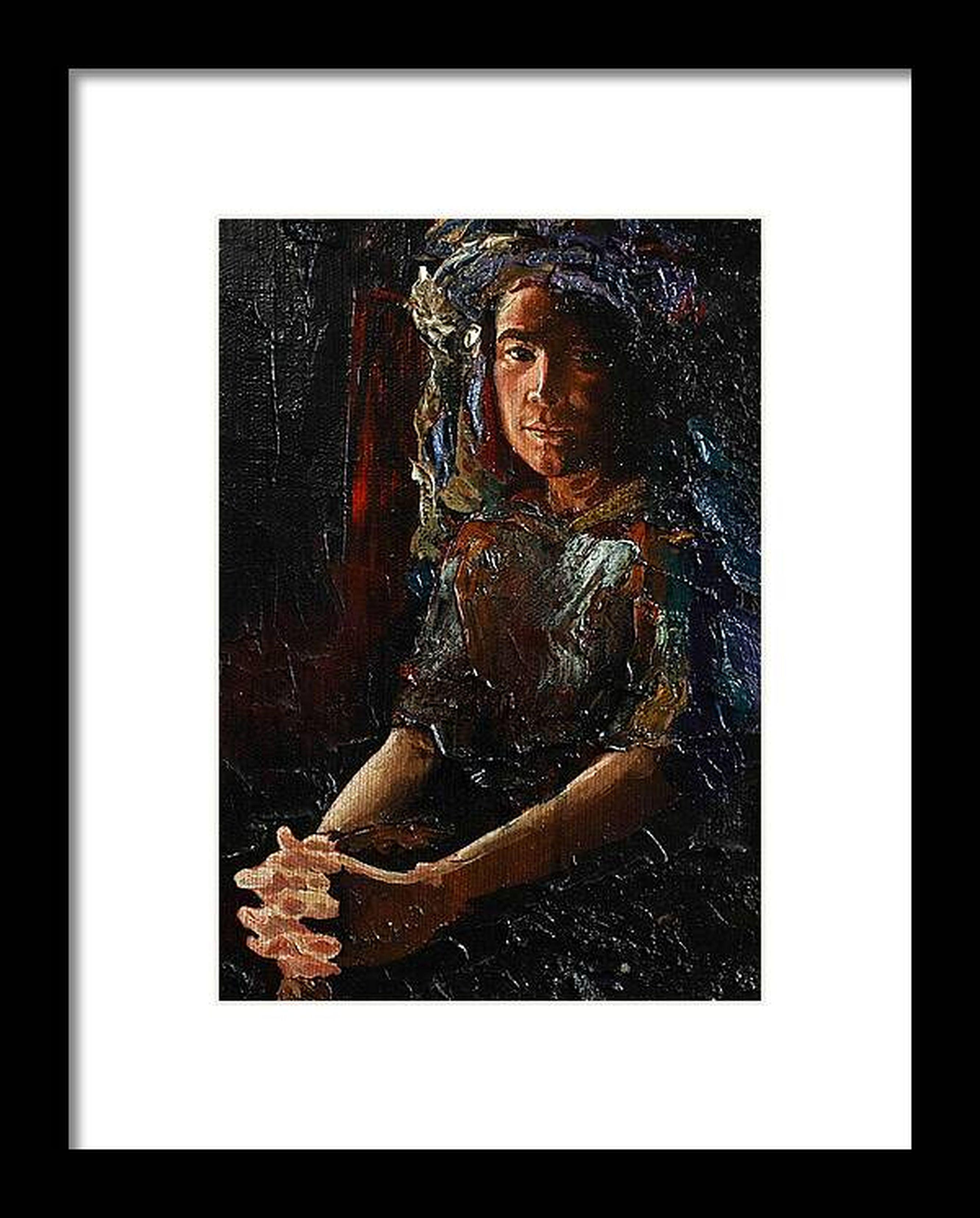 Self-Portrait in a Turban. original painting 10