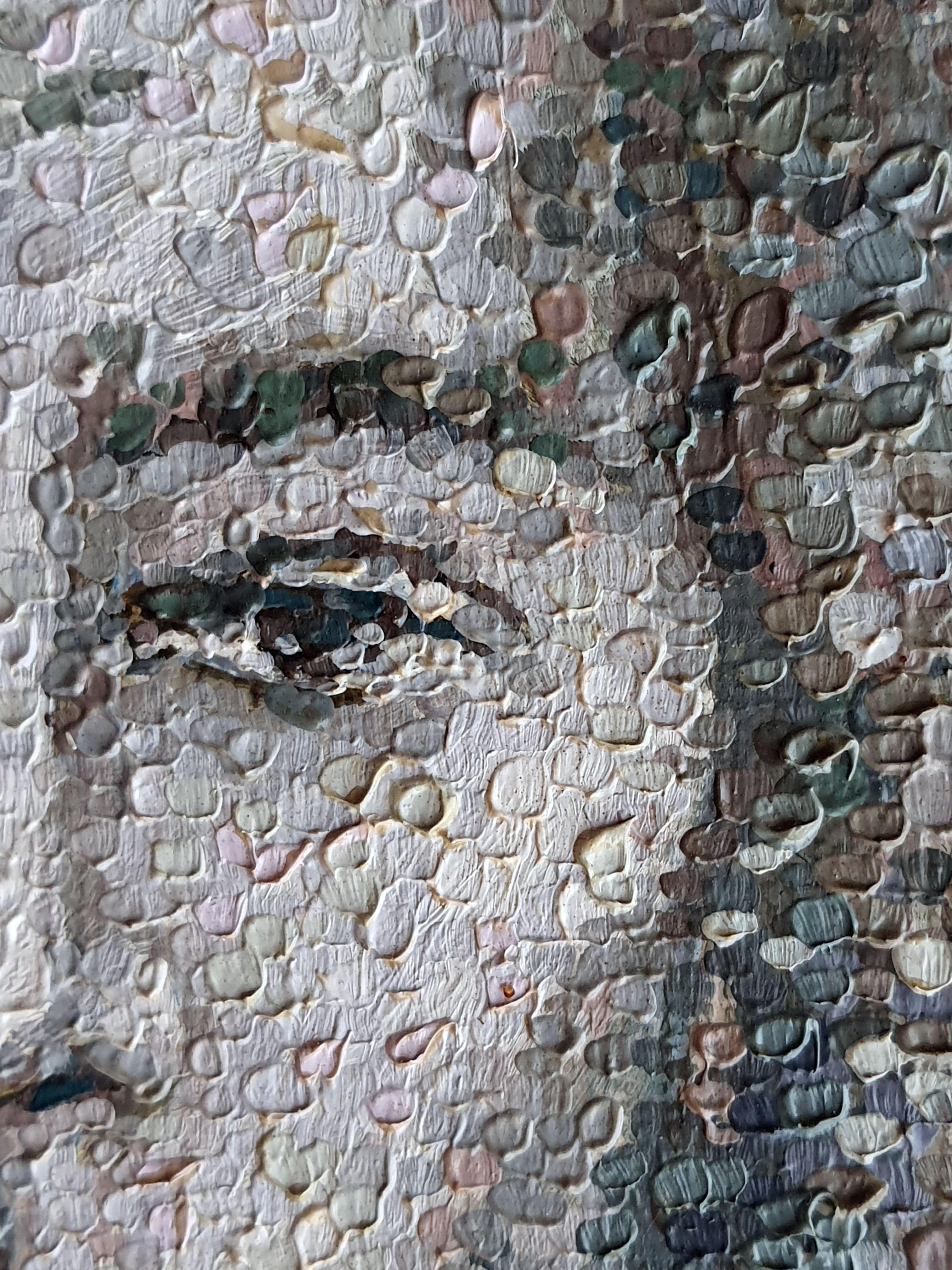 Self-Portrait. original painting - Painting by RAKHMET REDZHEPOV (RAMZI)