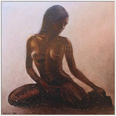 Shadow of the Desert (Oriental Nudes Series) canvas, oil, acrylic 80x80