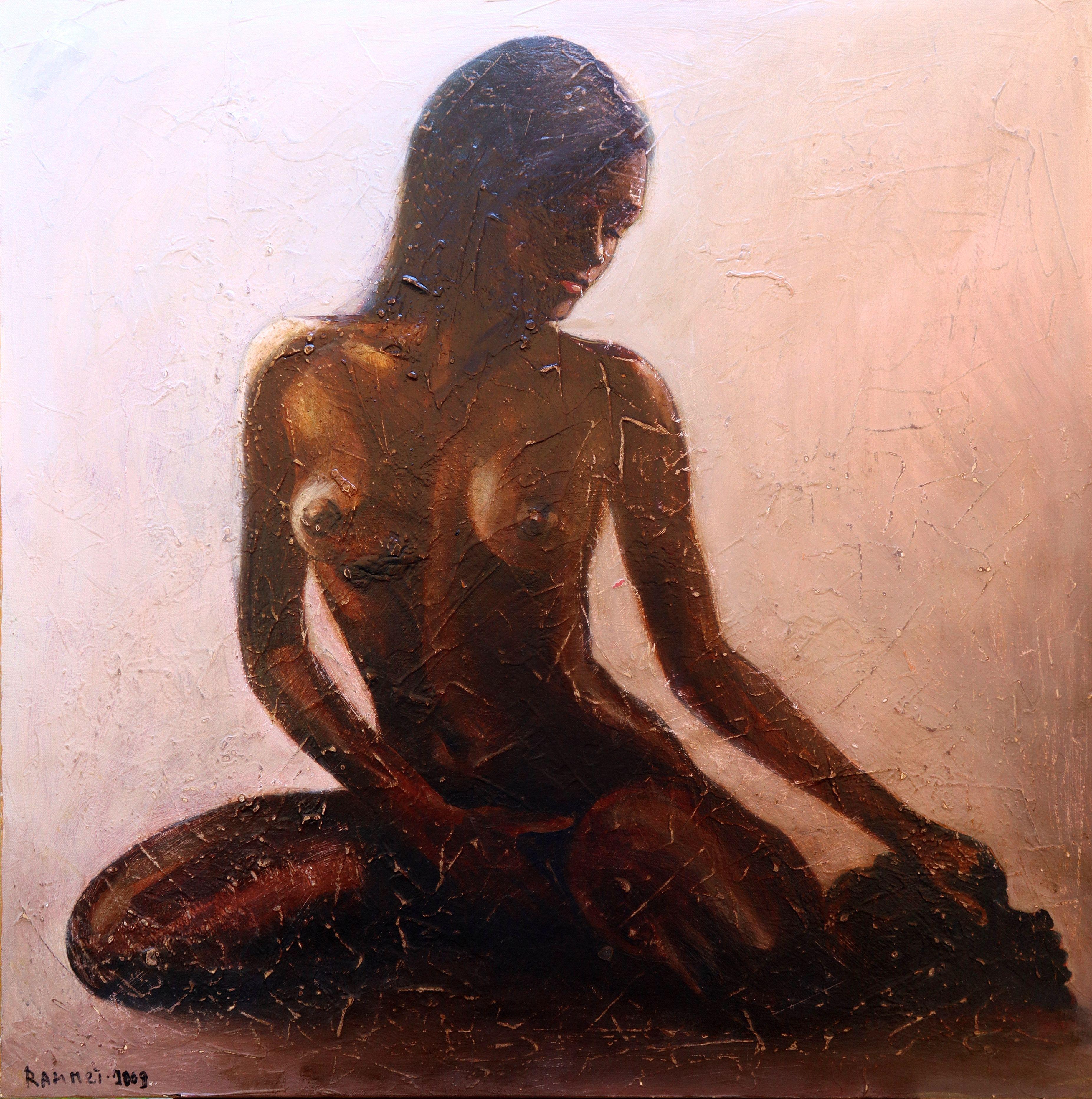 Shadow of the Desert (Oriental Nudes Series)  canvas, oil, acrylic 80x80