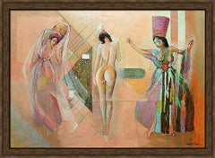 Silver Graces : (Oriental Nudes Series) canvas, oil, acrylic 90x130cm.