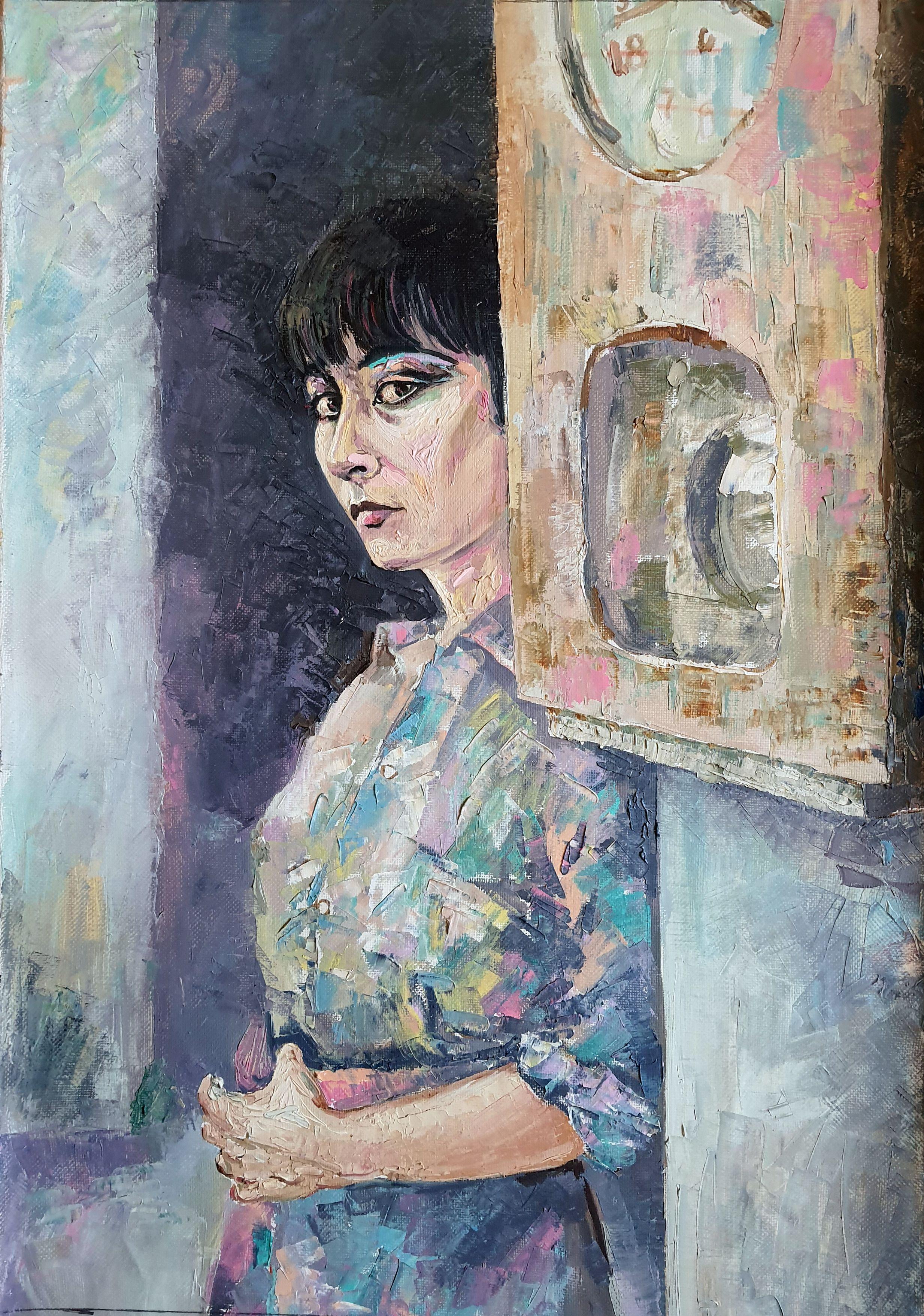 Figurative Painting di RAKHMET REDZHEPOV (RAMZI) - SISTER. dipinto originale