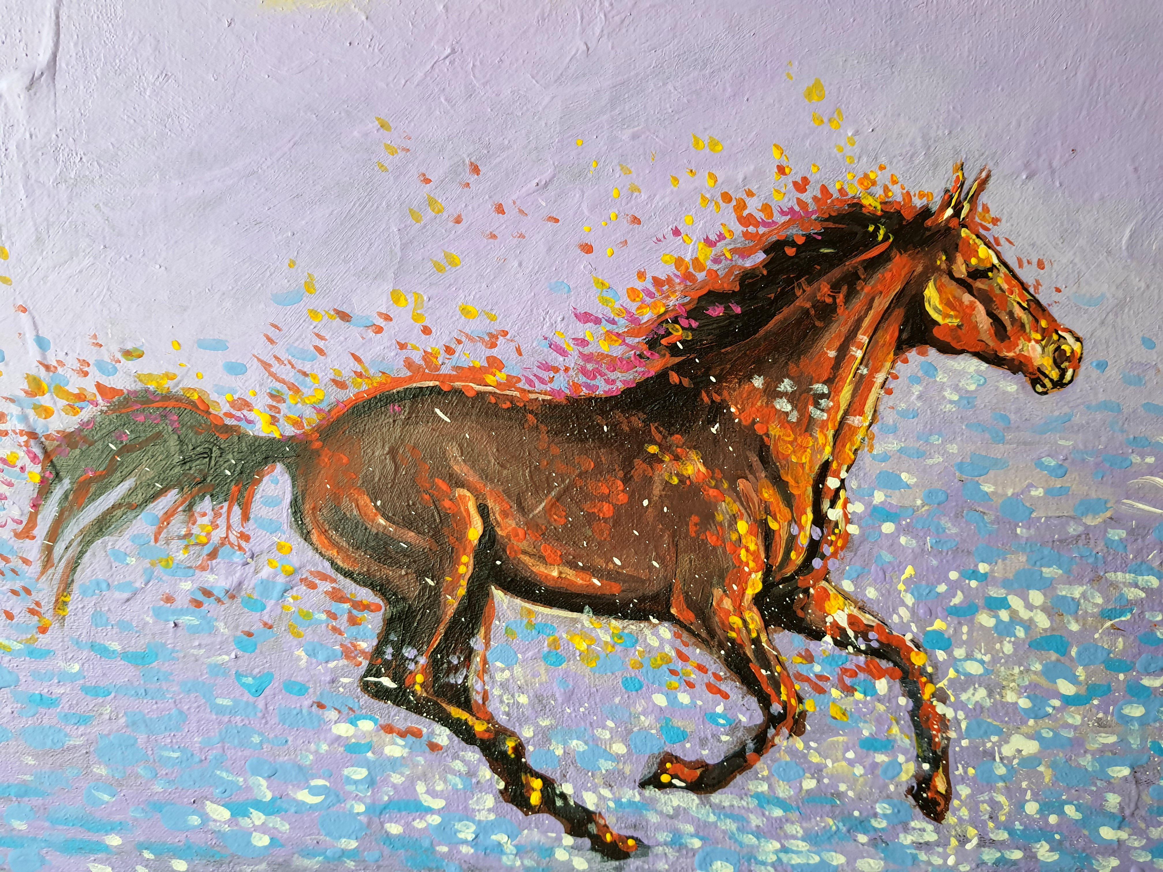 Space and Wind. original painting - Impressionist Painting by RAKHMET REDZHEPOV (RAMZI)