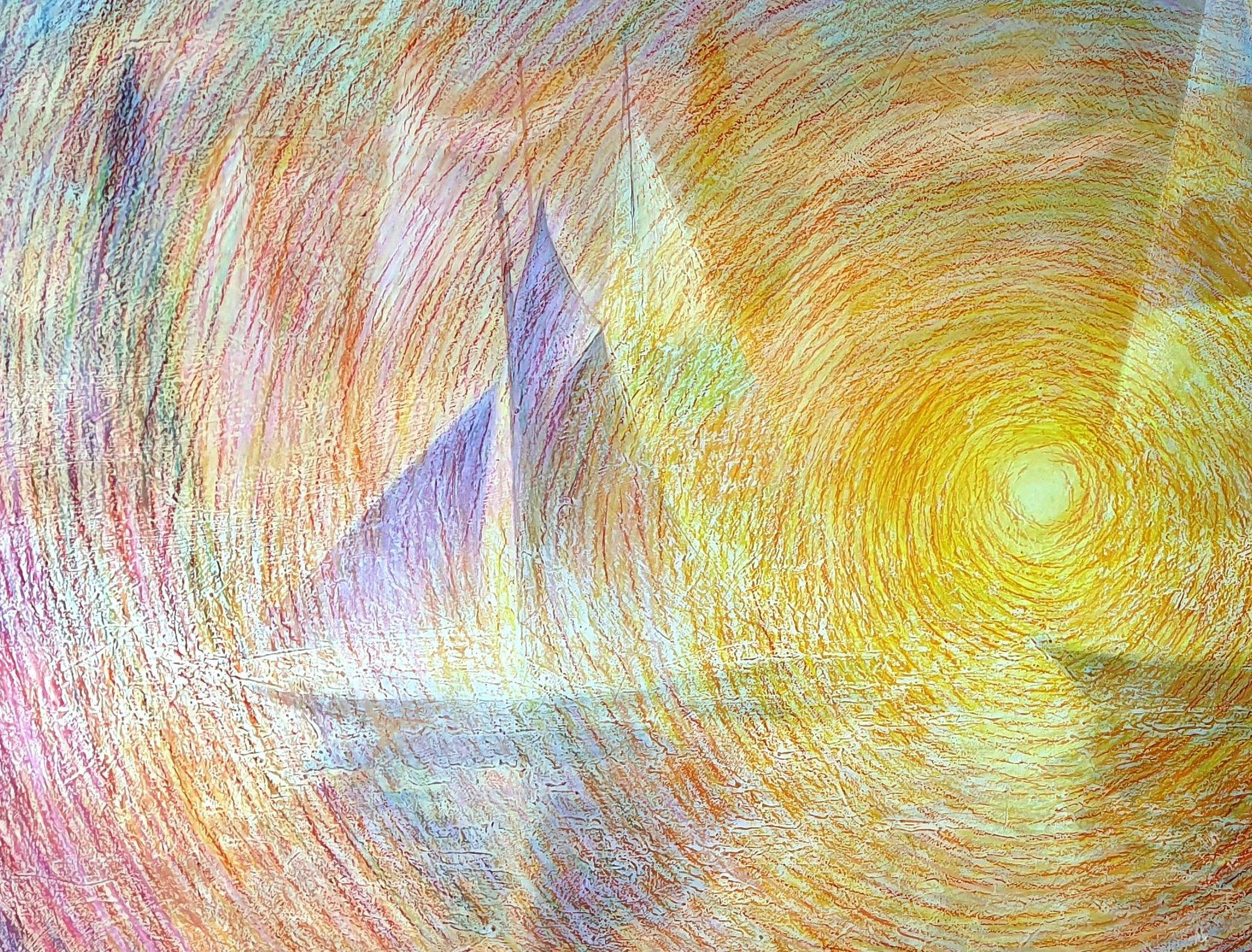 Soleil et voiles - Marron Interior Painting par RAKHMET REDZHEPOV (RAMZI)