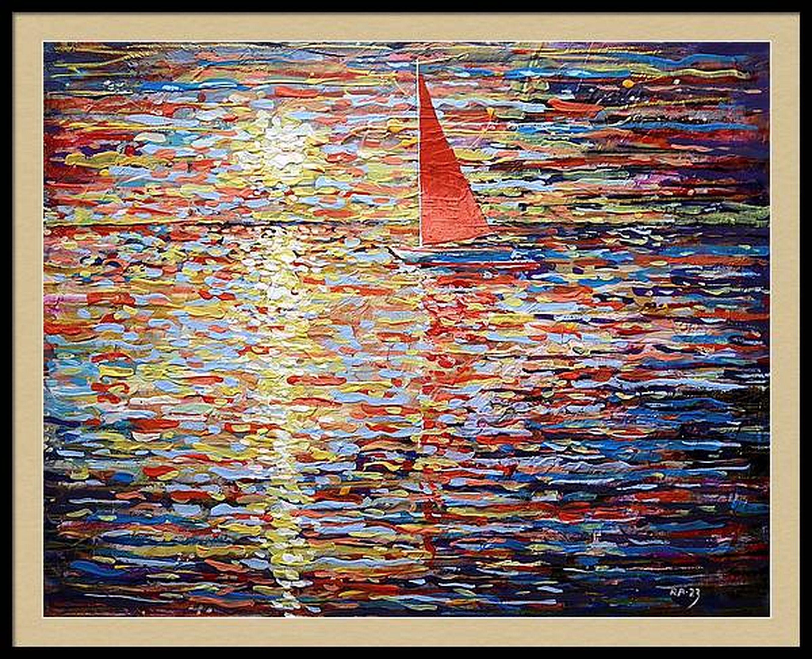 Sonniger Wind (Braun), Landscape Painting, von RAKHMET REDZHEPOV (RAMZI)