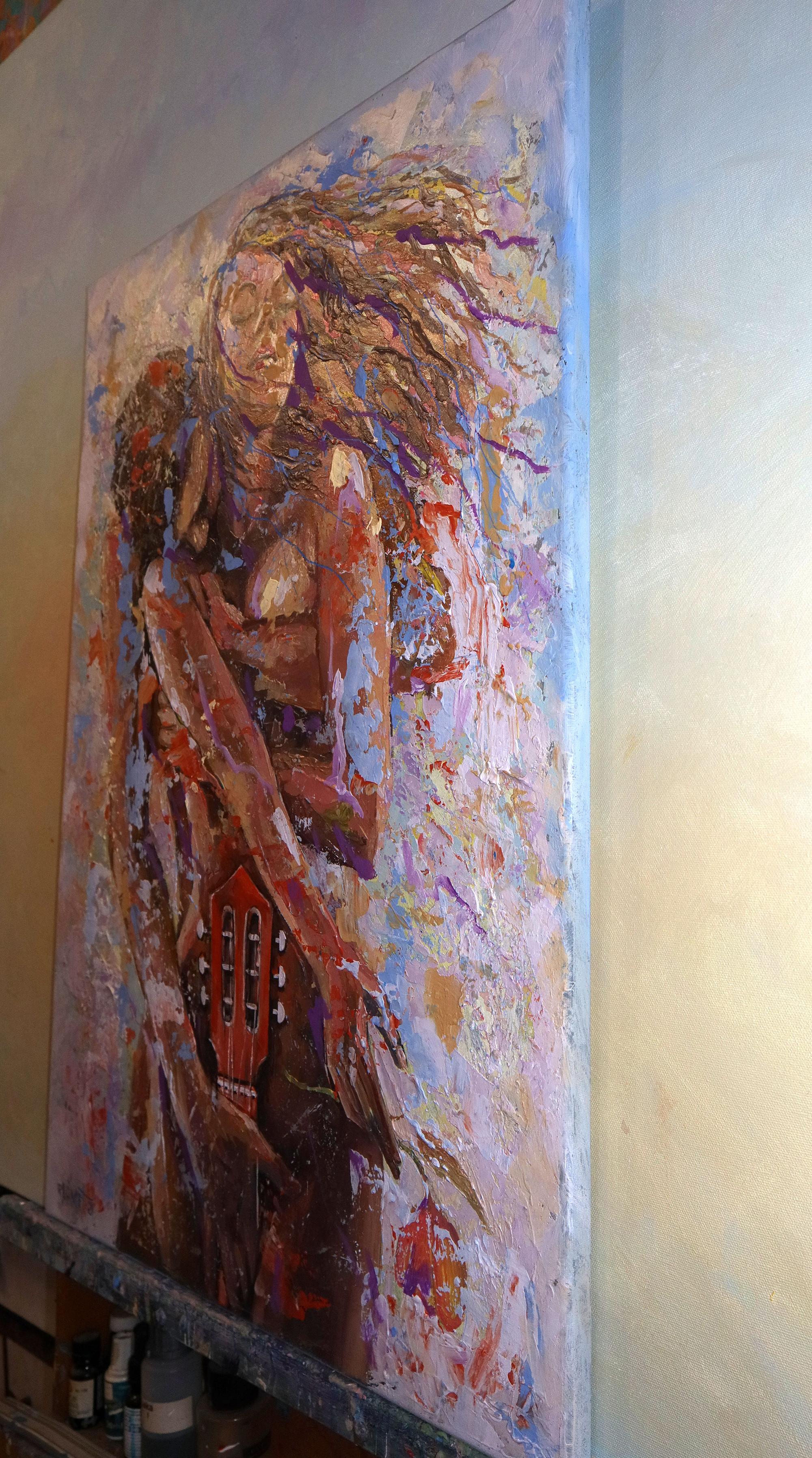 Symbiosis - Gray Nude Painting by RAKHMET REDZHEPOV (RAMZI)