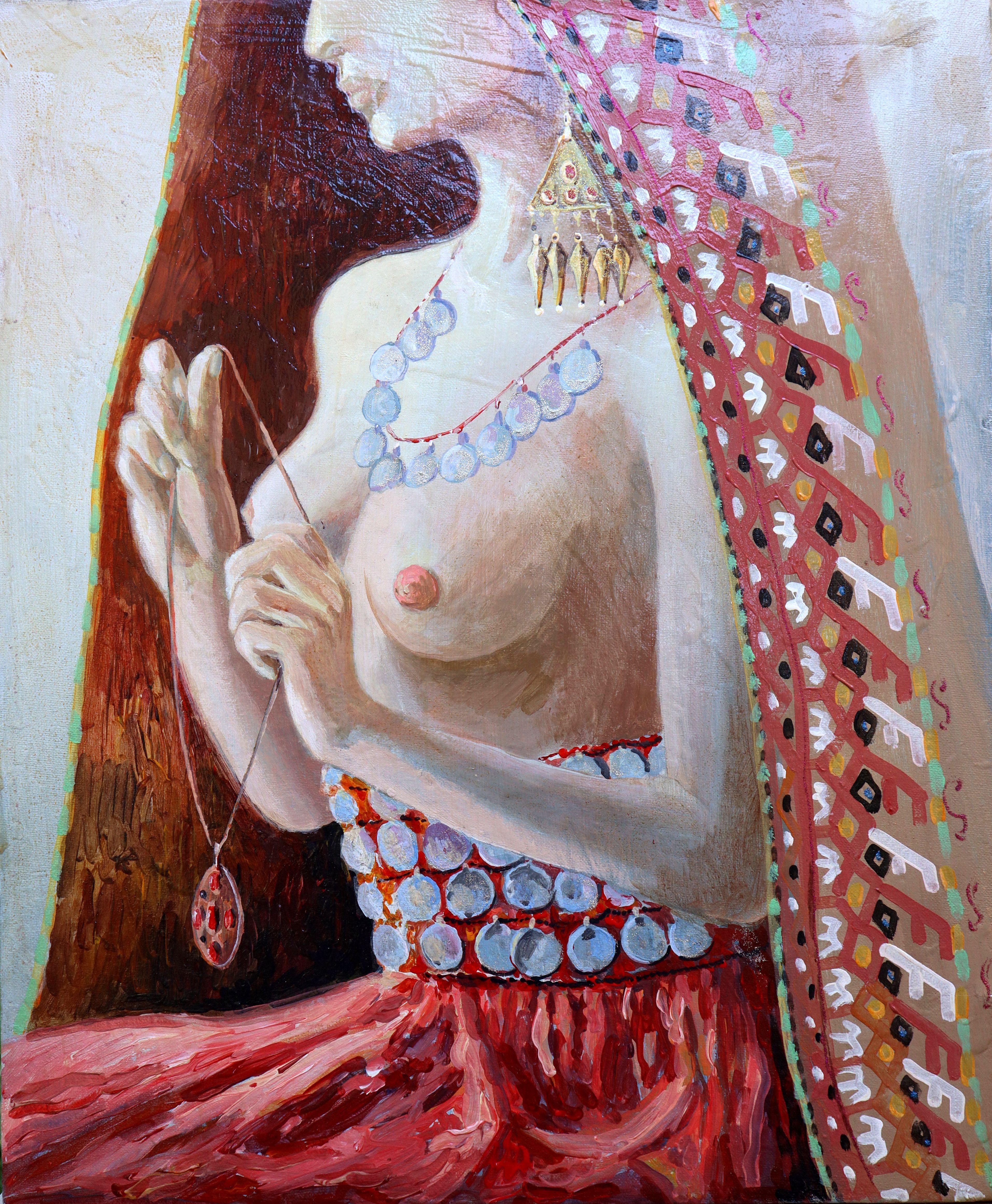 The Bridal Dowry (Oriental Nudes Series)  canvas, oil, acrylic 60x50