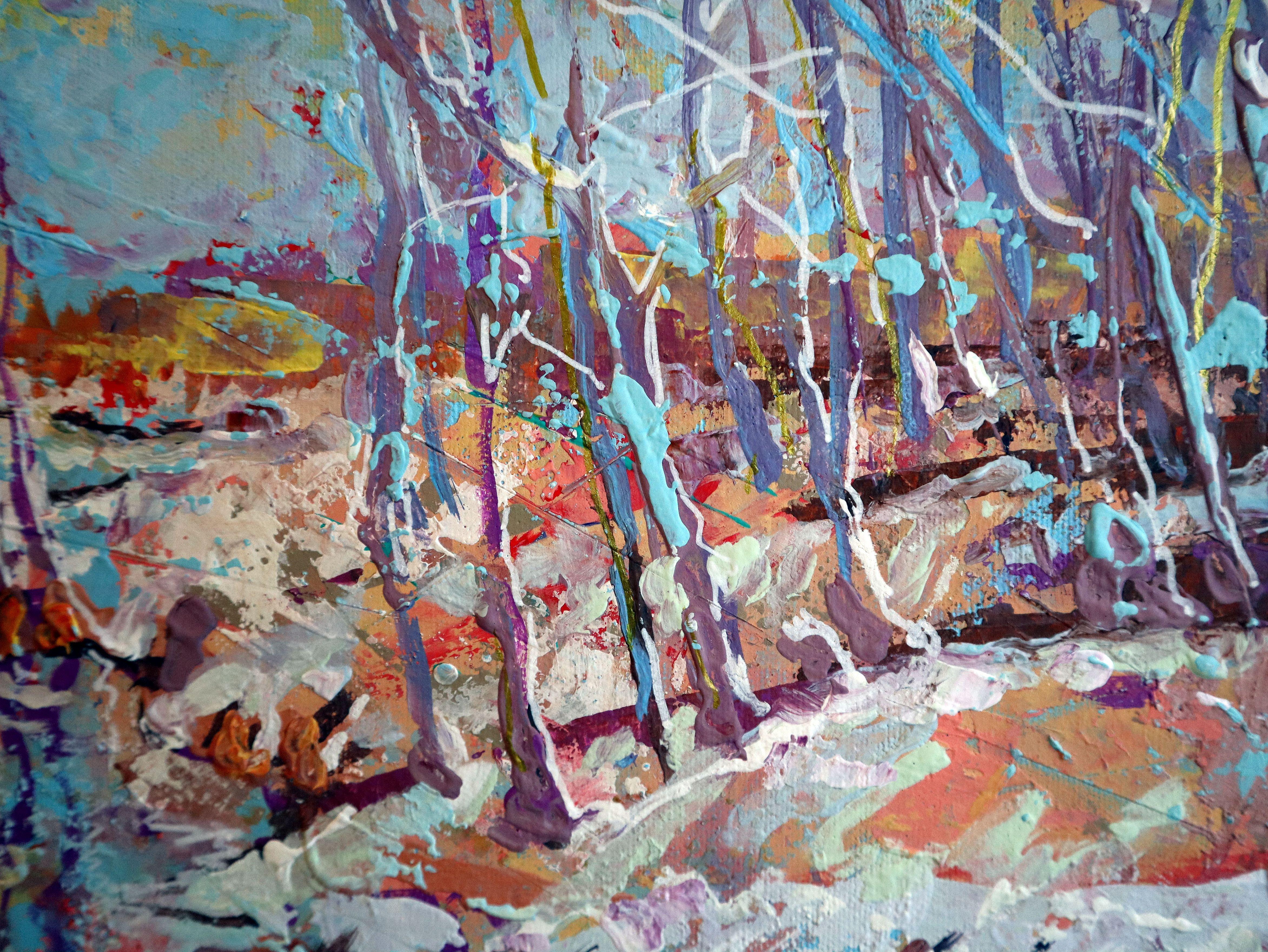 The Coming of Winter (Impressionismus), Painting, von RAKHMET REDZHEPOV (RAMZI)
