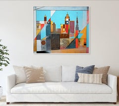 The Heart of Light: abstract art, canvas, oil, acrylic, 100/120cm