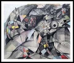 The Labyrinth of Senses: abstract art, canvas, oil, acrylic, 100/120cm