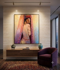 Die Versuchung (Serie „Orientalische Akte“) Leinwand, Öl, Acryl, 70 × 60 cm