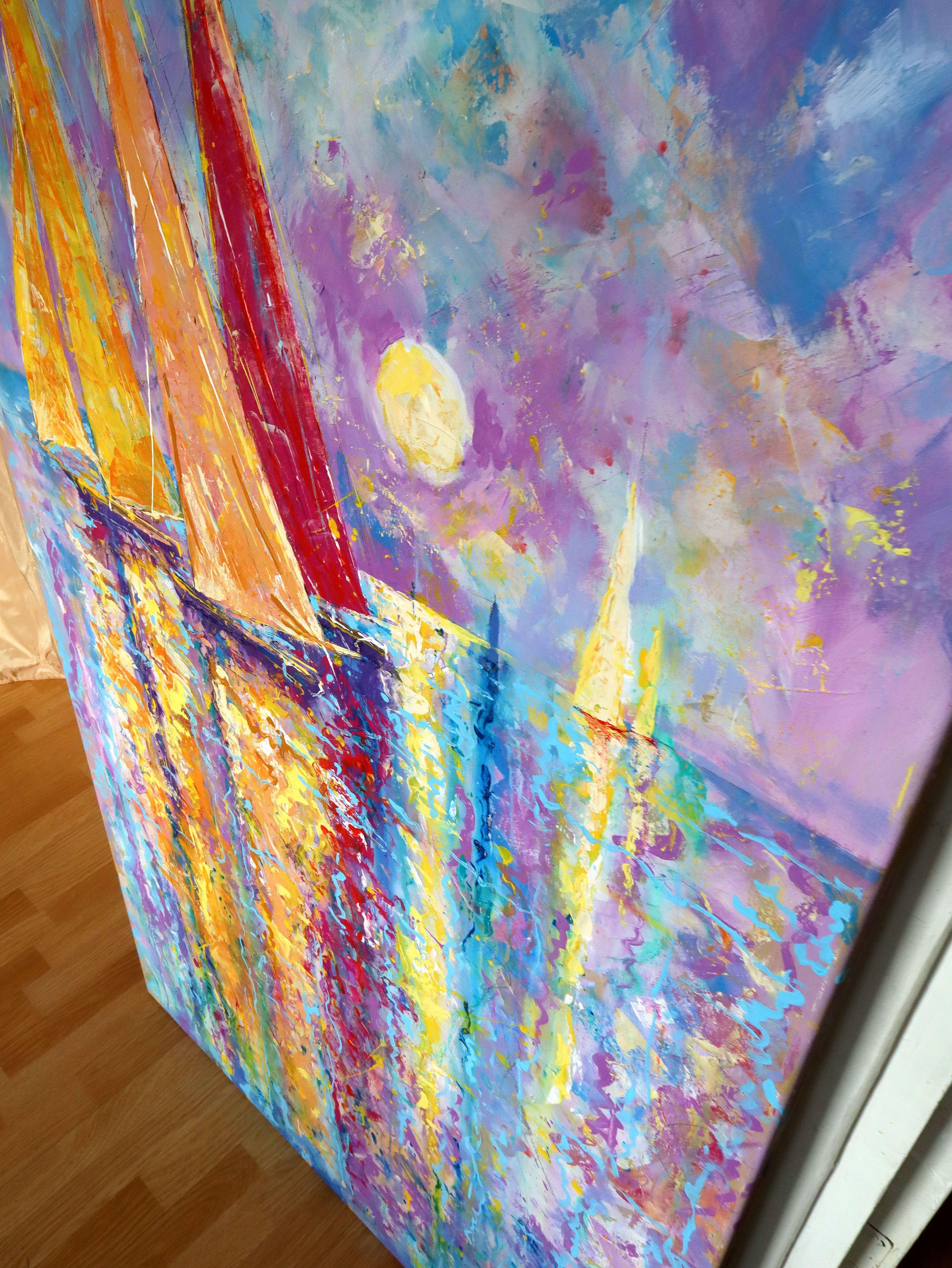 Drei Füße unter Keel (Impressionismus), Painting, von RAKHMET REDZHEPOV (RAMZI)