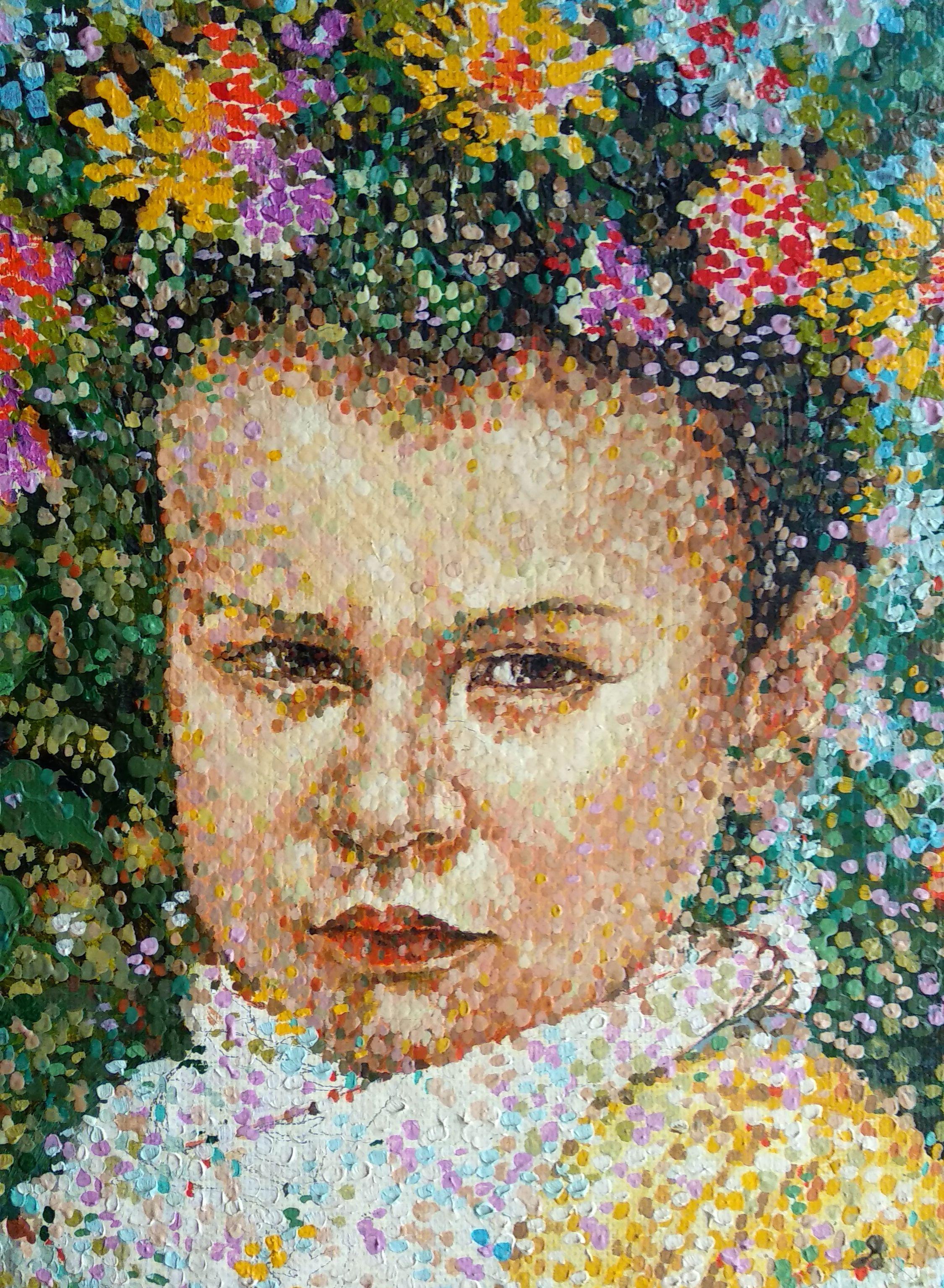 TIMUR. Originalgemälde (Pointillismus), Painting, von RAKHMET REDZHEPOV (RAMZI)