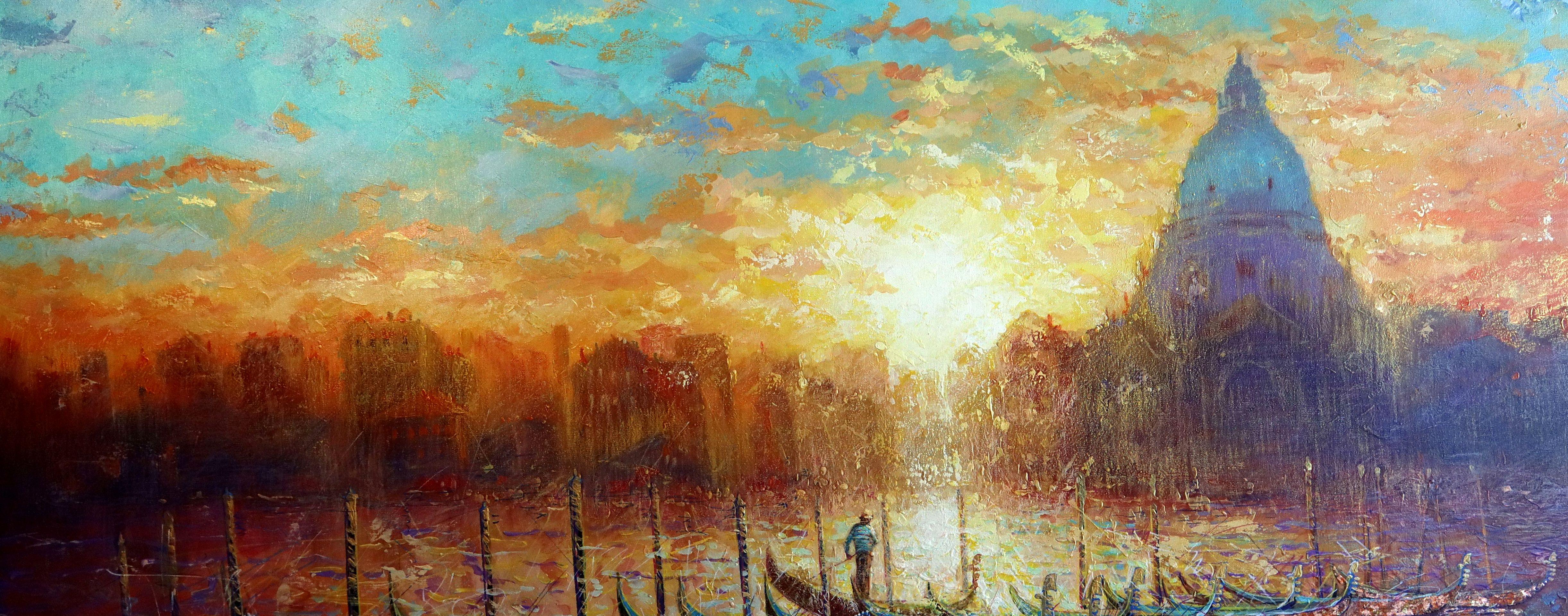 Venezianische Rhapsodie – Painting von RAKHMET REDZHEPOV (RAMZI)