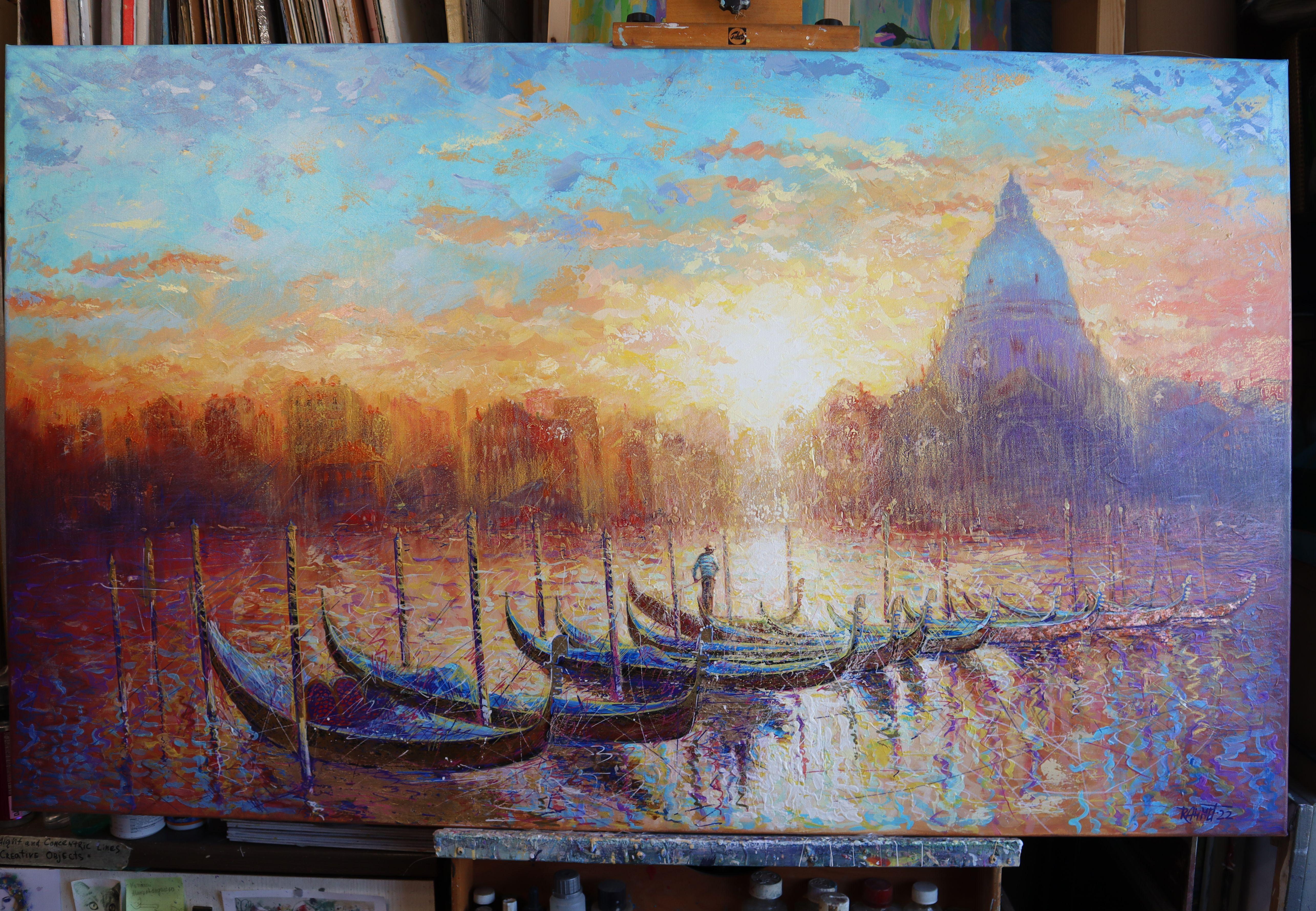 Venezianische Rhapsodie (Impressionismus), Painting, von RAKHMET REDZHEPOV (RAMZI)