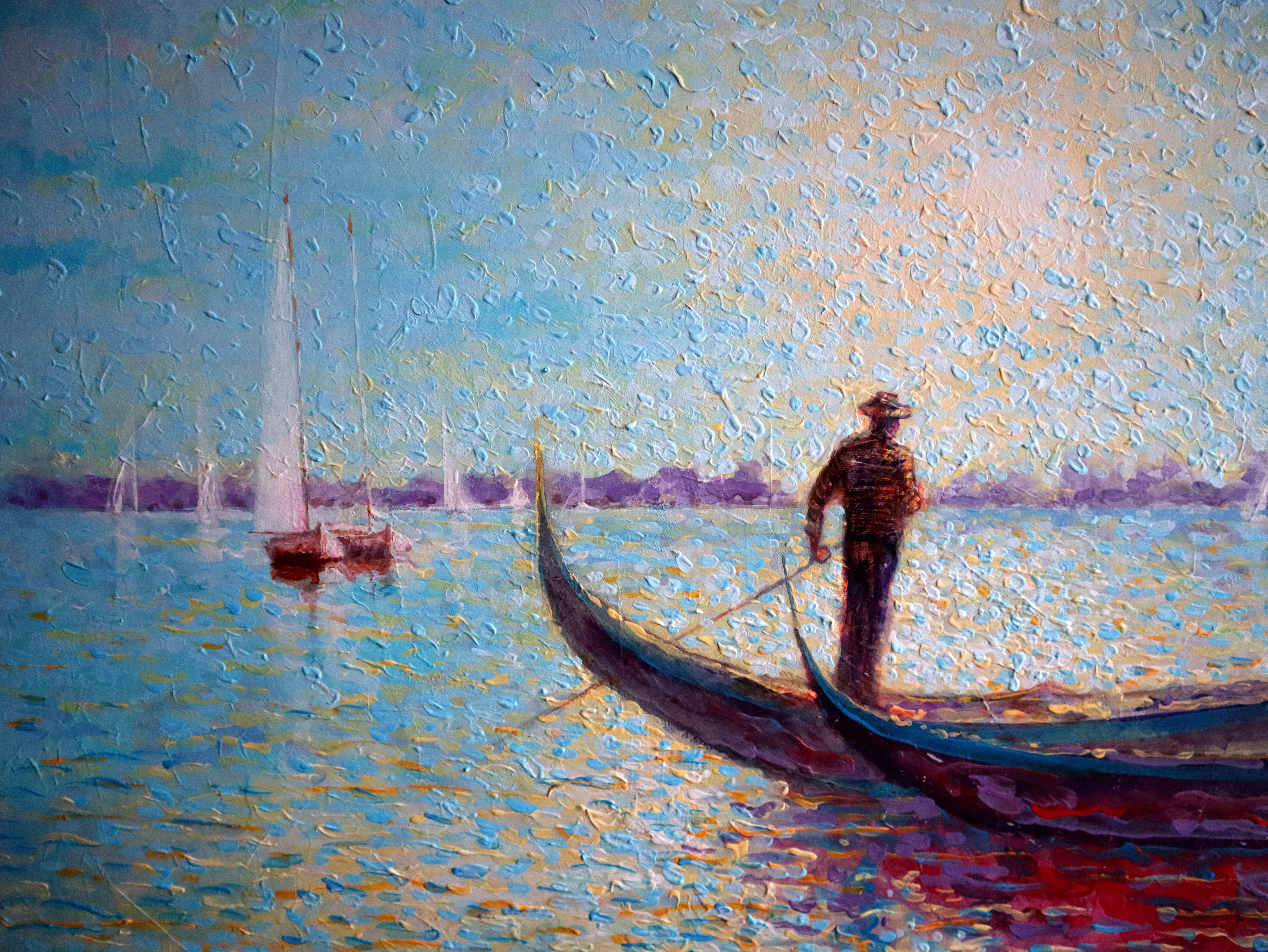 Venetian Serenity - Impressionist Painting by RAKHMET REDZHEPOV (RAMZI)