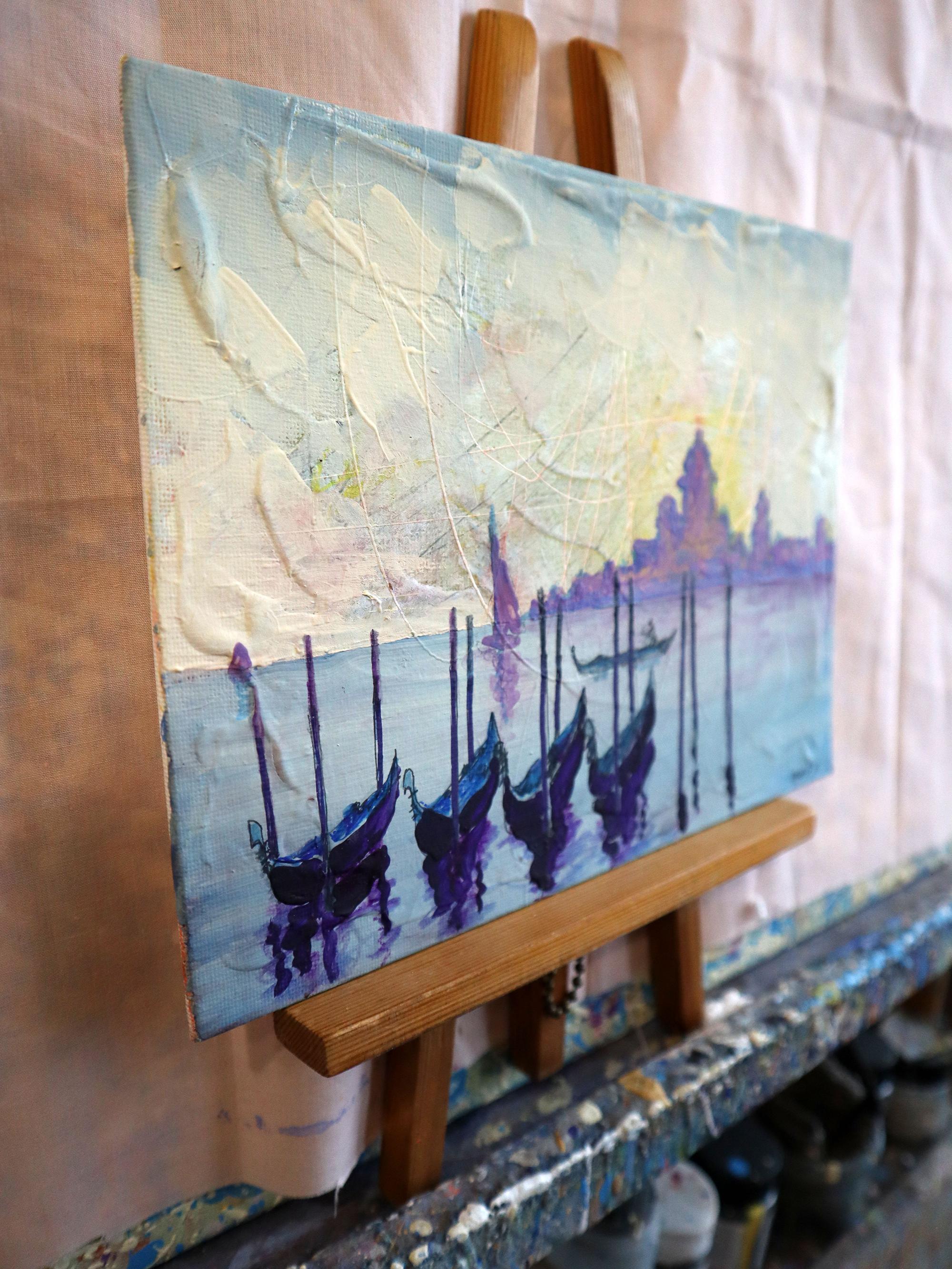 Venedig. Abend 4 (Expressionismus), Painting, von RAKHMET REDZHEPOV (RAMZI)