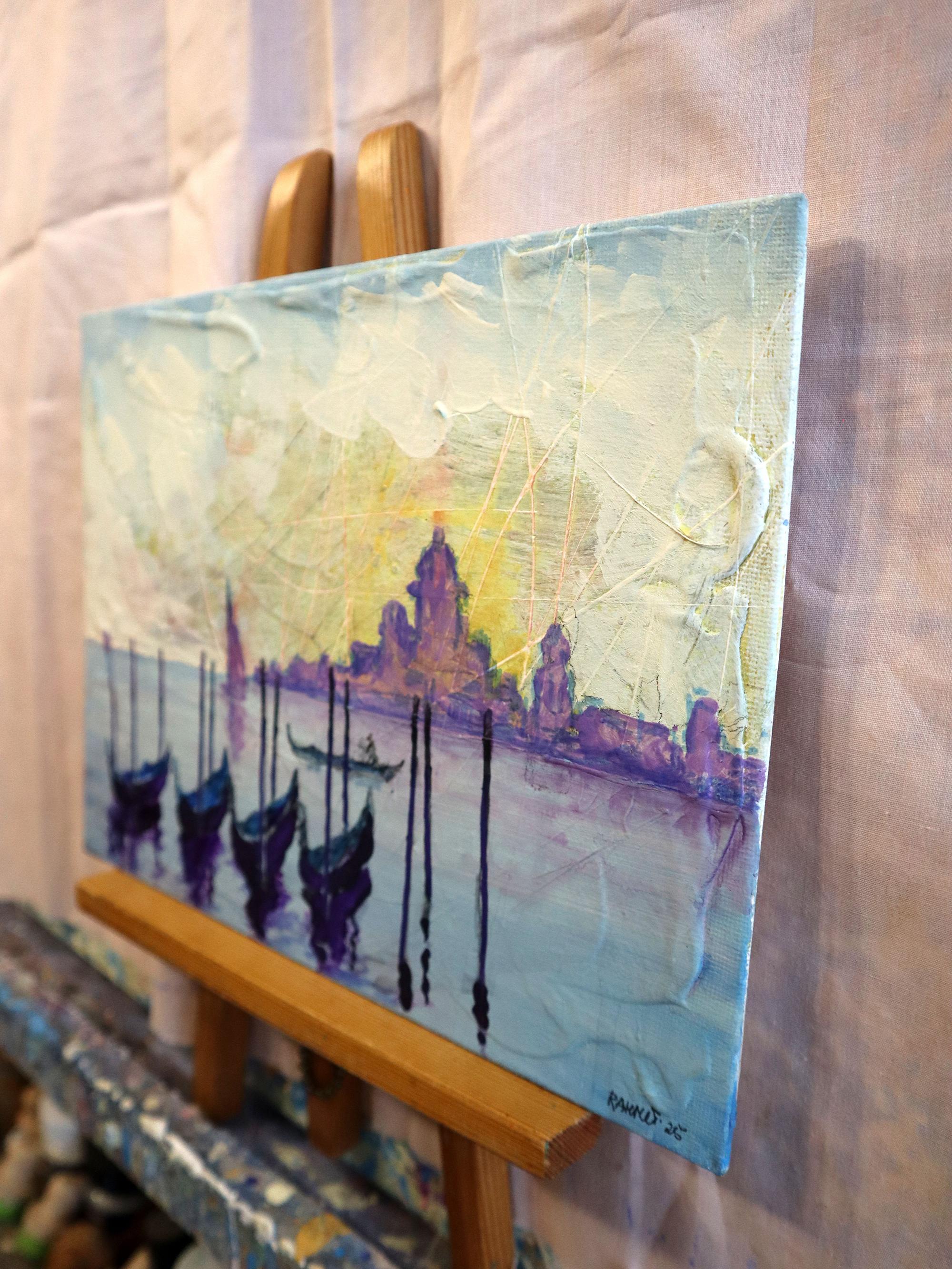 Venedig. Abend 4 (Blau), Landscape Painting, von RAKHMET REDZHEPOV (RAMZI)