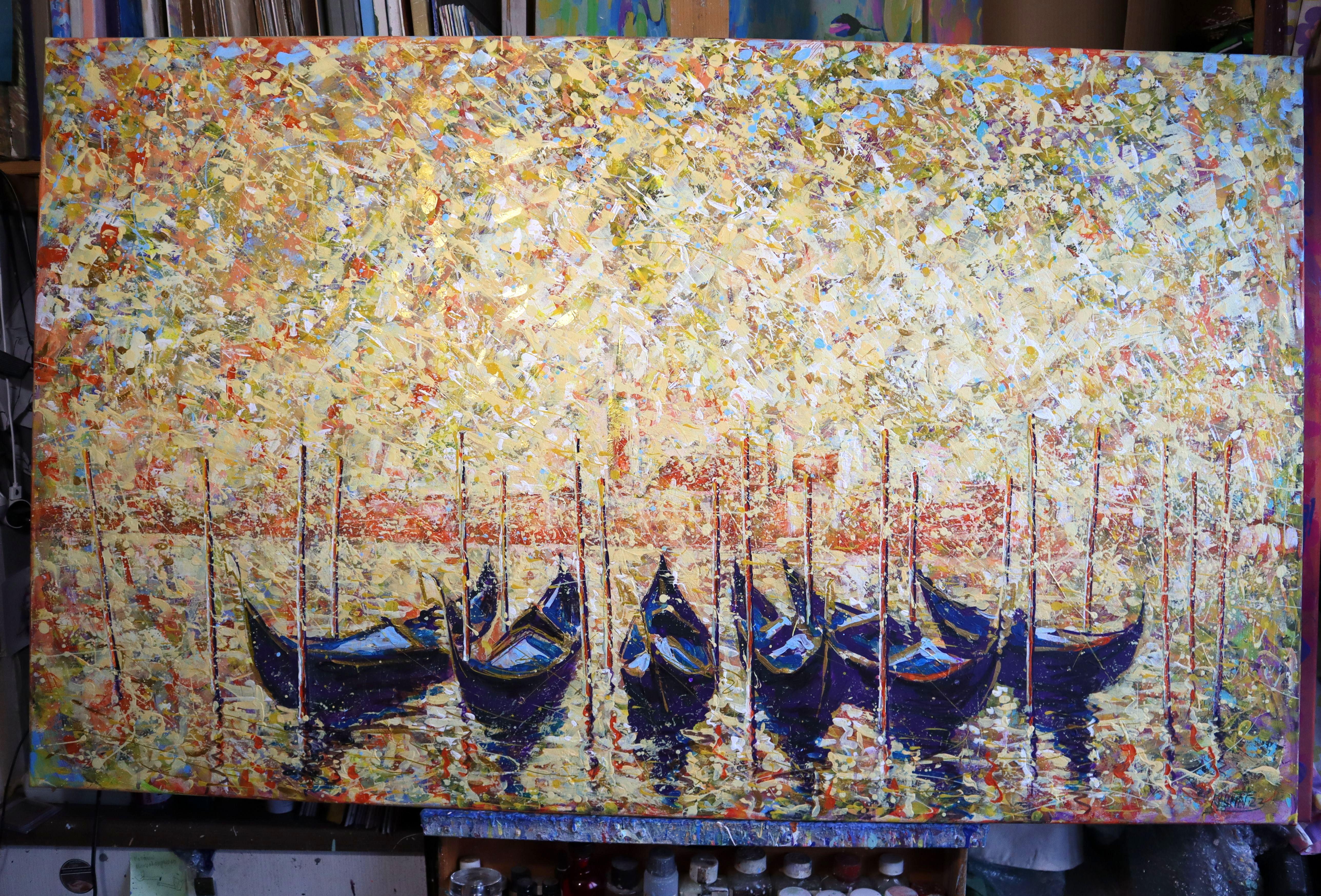 Venice Gold - Impressionist Painting by RAKHMET REDZHEPOV (RAMZI)