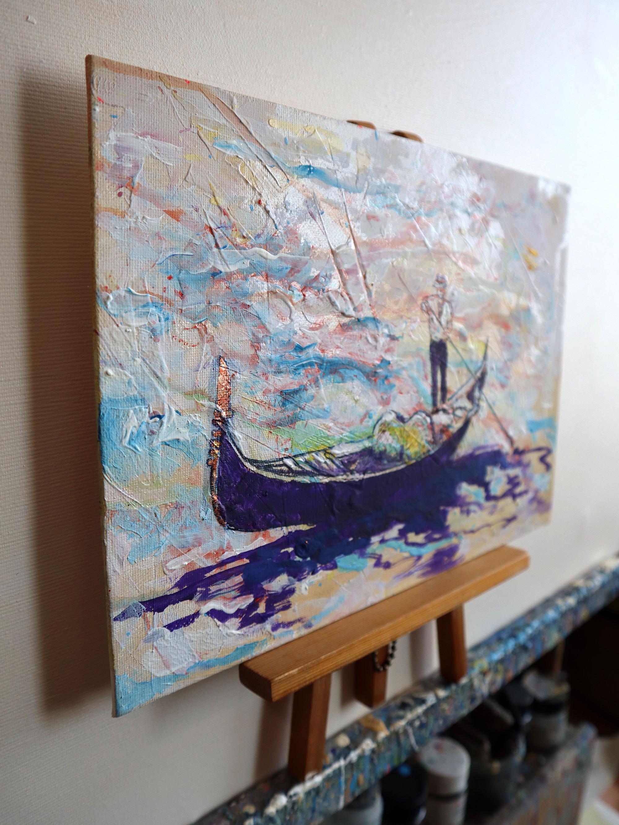 Venedig, Gondolier 4 – Painting von RAKHMET REDZHEPOV (RAMZI)
