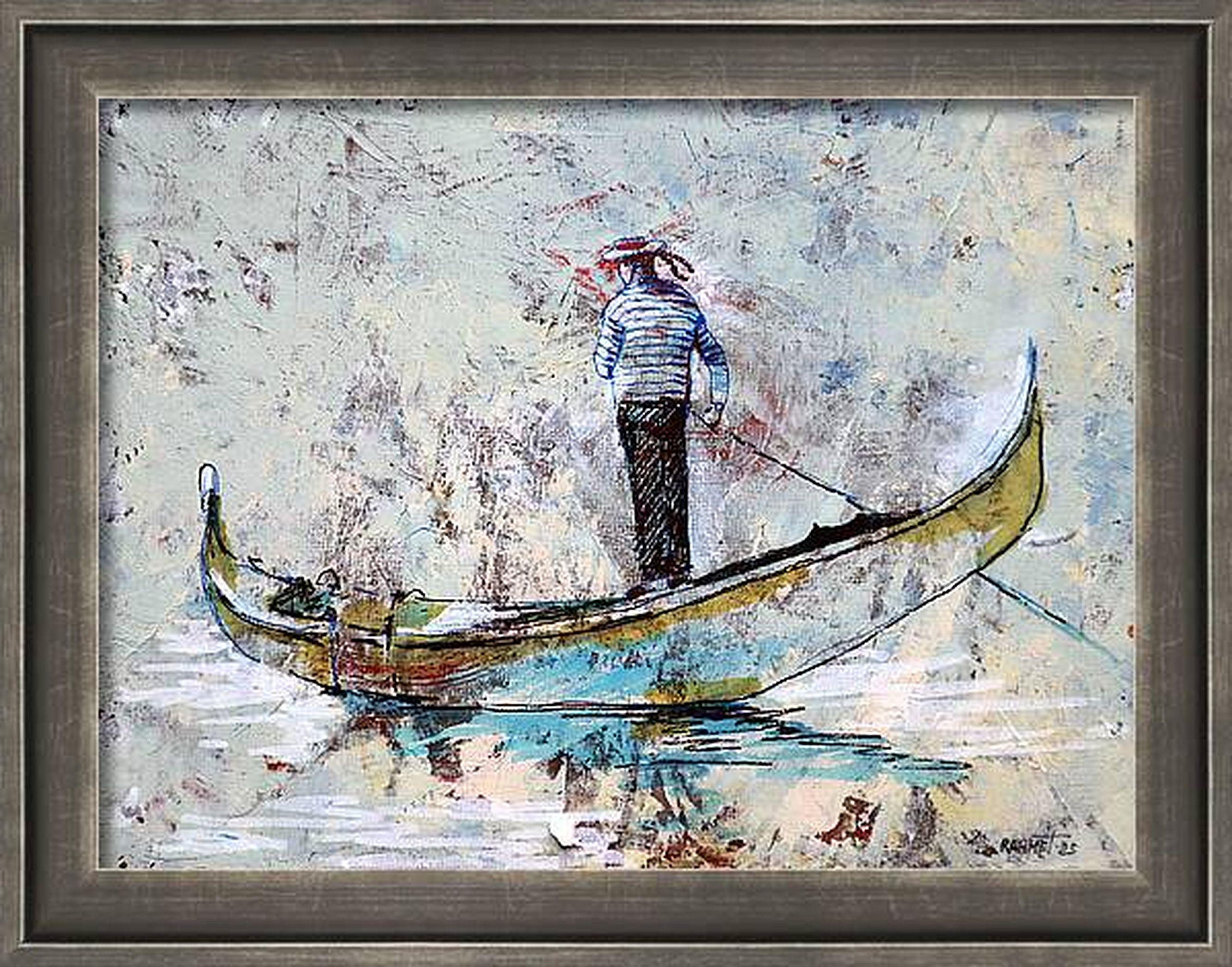 Venedig, Gondoliere – Painting von RAKHMET REDZHEPOV (RAMZI)
