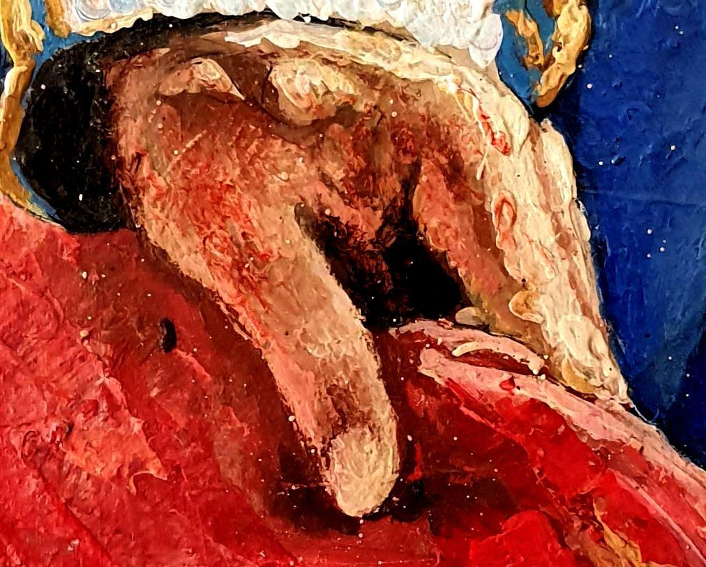 Symbole du taureau noir vicieux - Painting de RAKHMET REDZHEPOV (RAMZI)