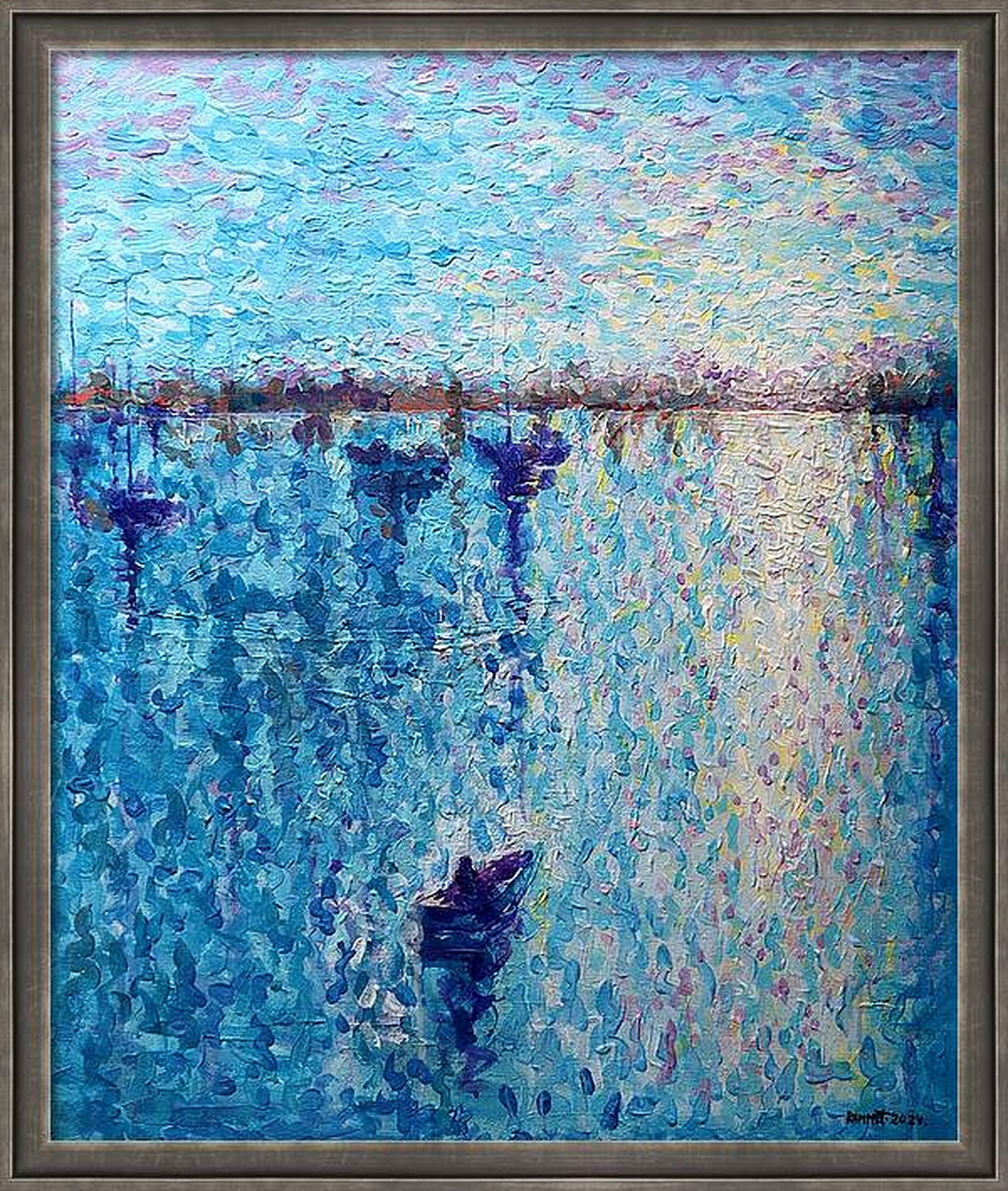Vista sulla baia  dipinto originale in vendita 5