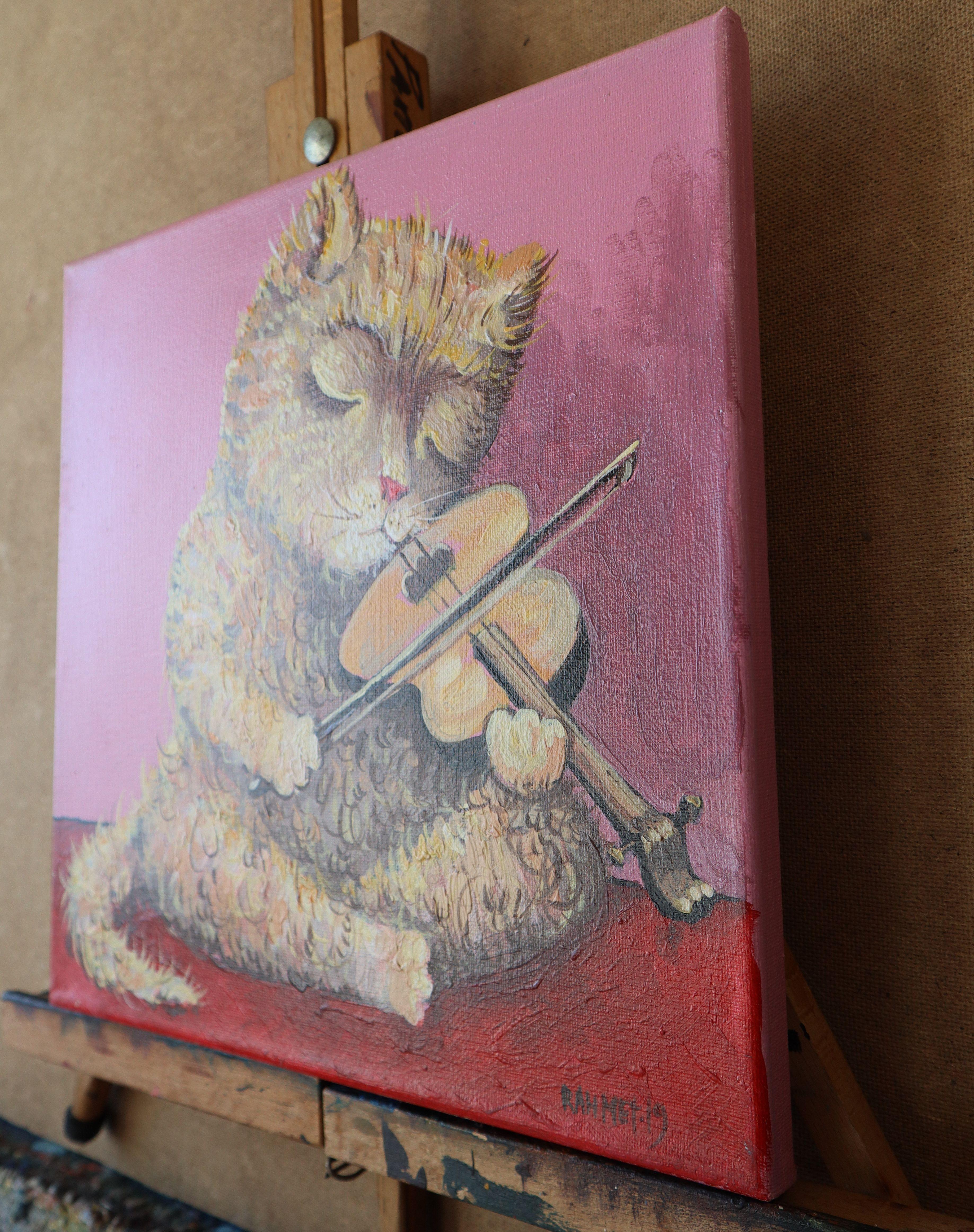 VIOLINISTA - Painting Espressionista di RAKHMET REDZHEPOV (RAMZI)