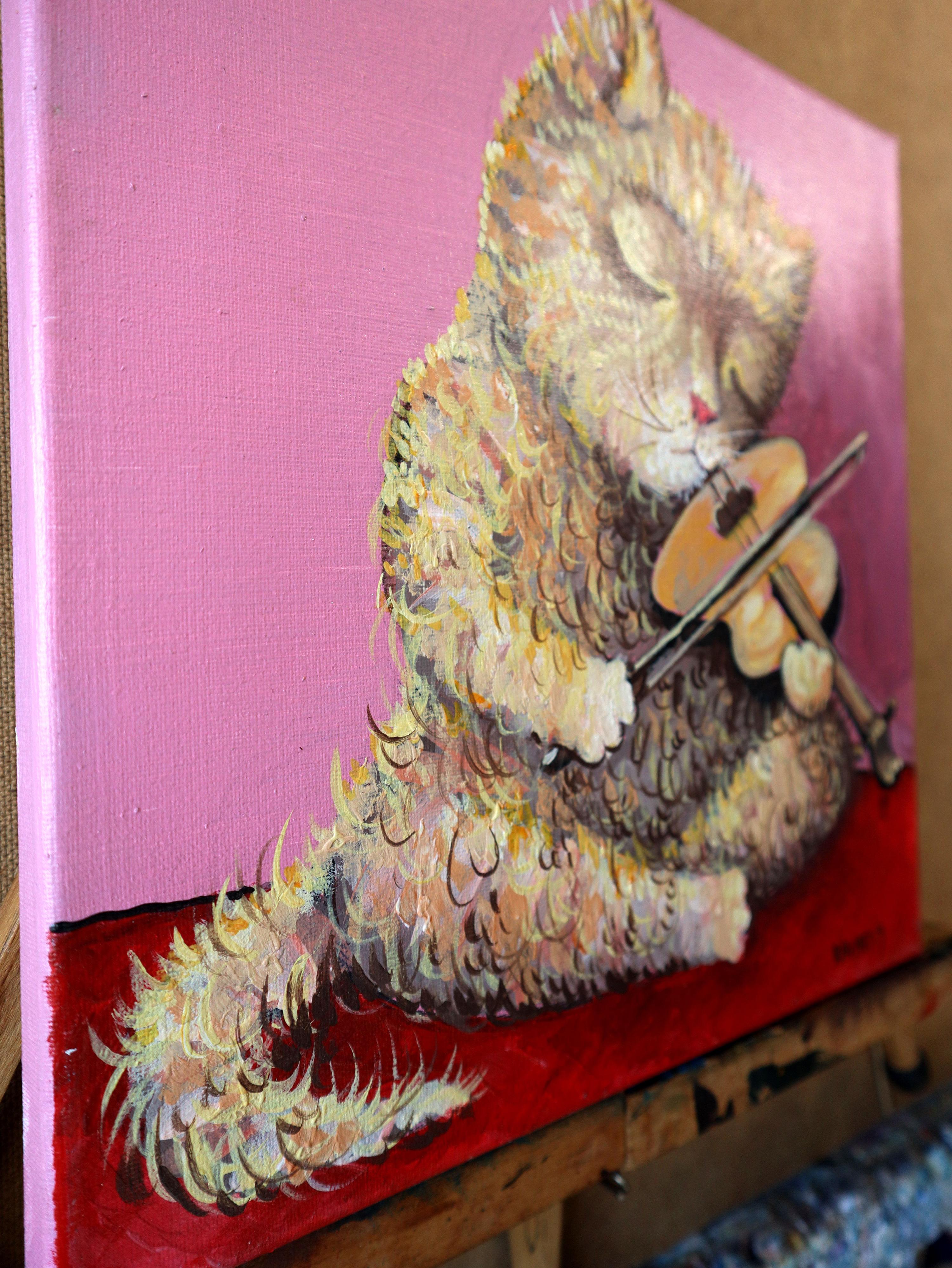 VIOLINISTA - Animal Painting Marrone di RAKHMET REDZHEPOV (RAMZI)