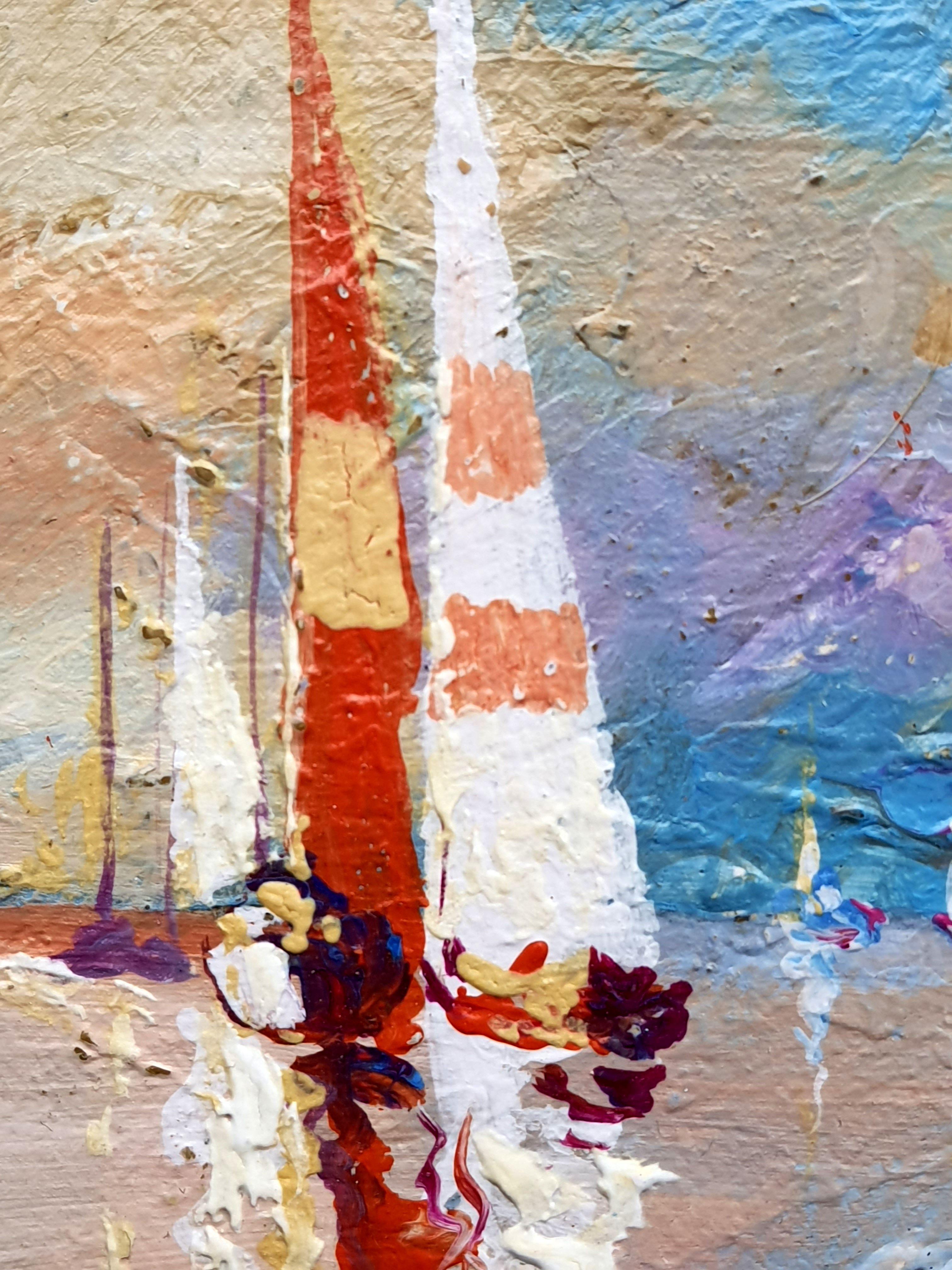 Walk on the Sea - Expressionist Painting by RAKHMET REDZHEPOV (RAMZI)
