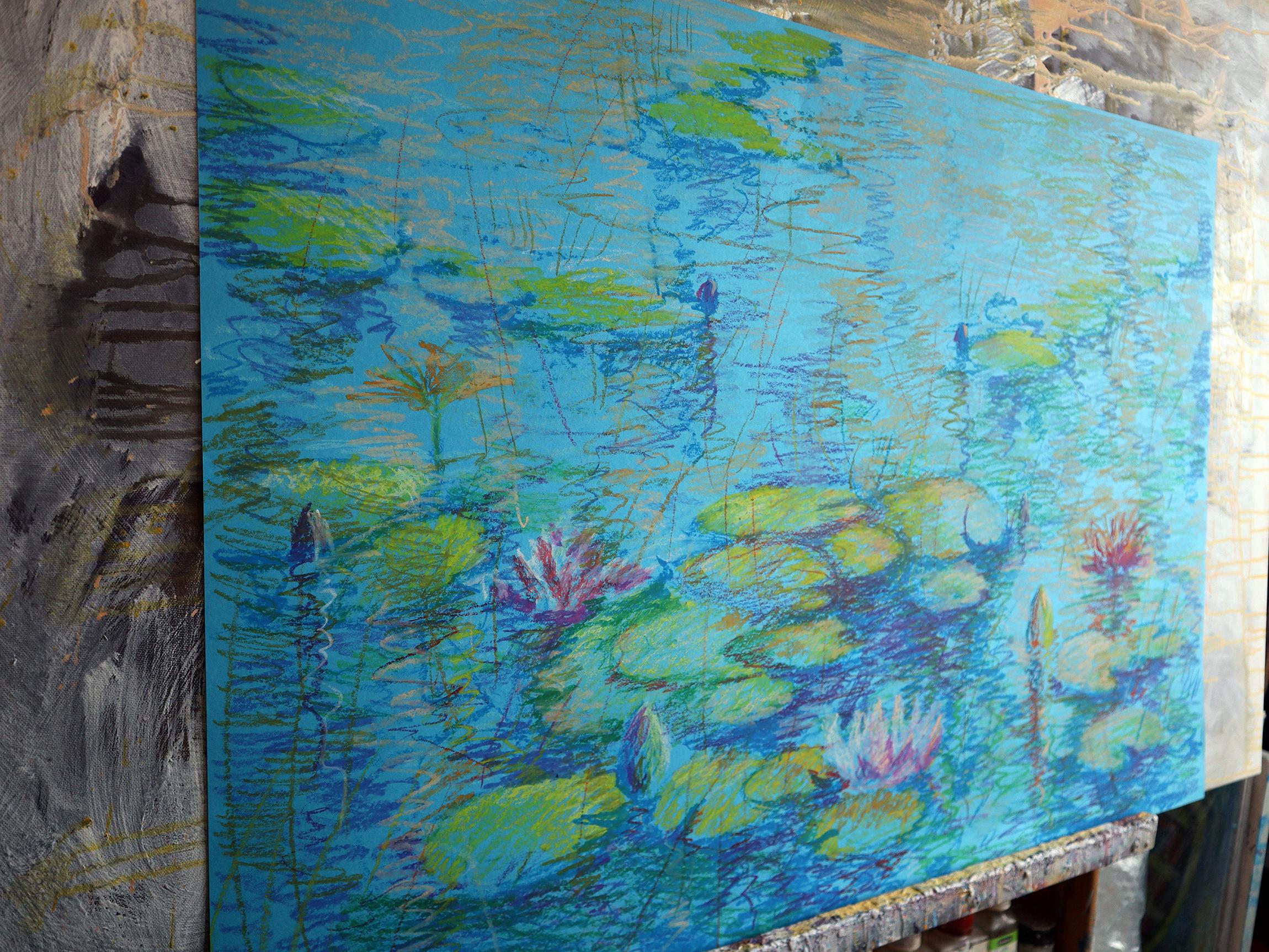 Nénuphars - Expressionniste Painting par RAKHMET REDZHEPOV (RAMZI)