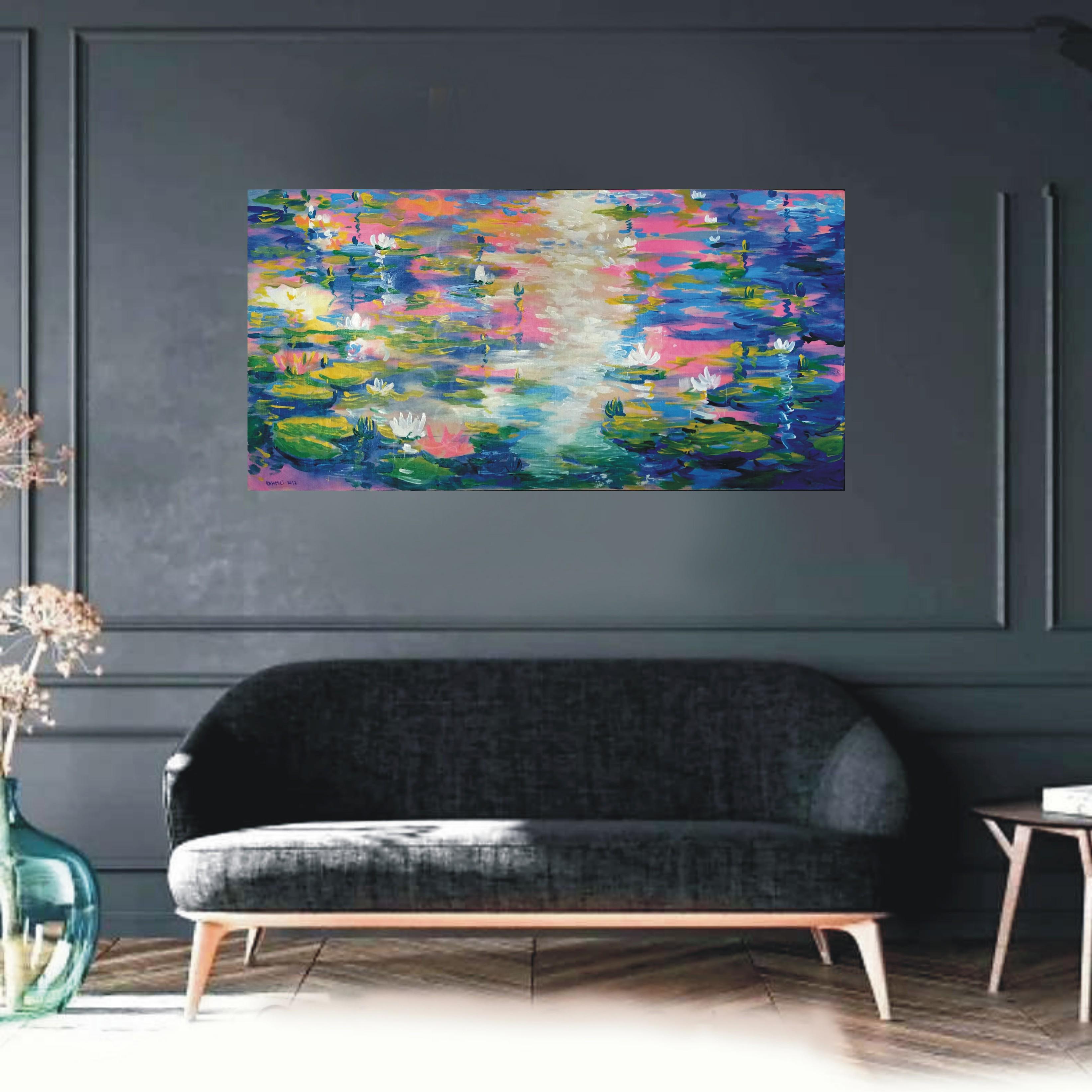 In this vibrant fusion of acrylic and oil, my emotions waltzed across the canvas, creating a symphony of hues. Inspired by the delicate dance of light and reflections, this painting is a brush-stroked love letter, flirting with impressionism and