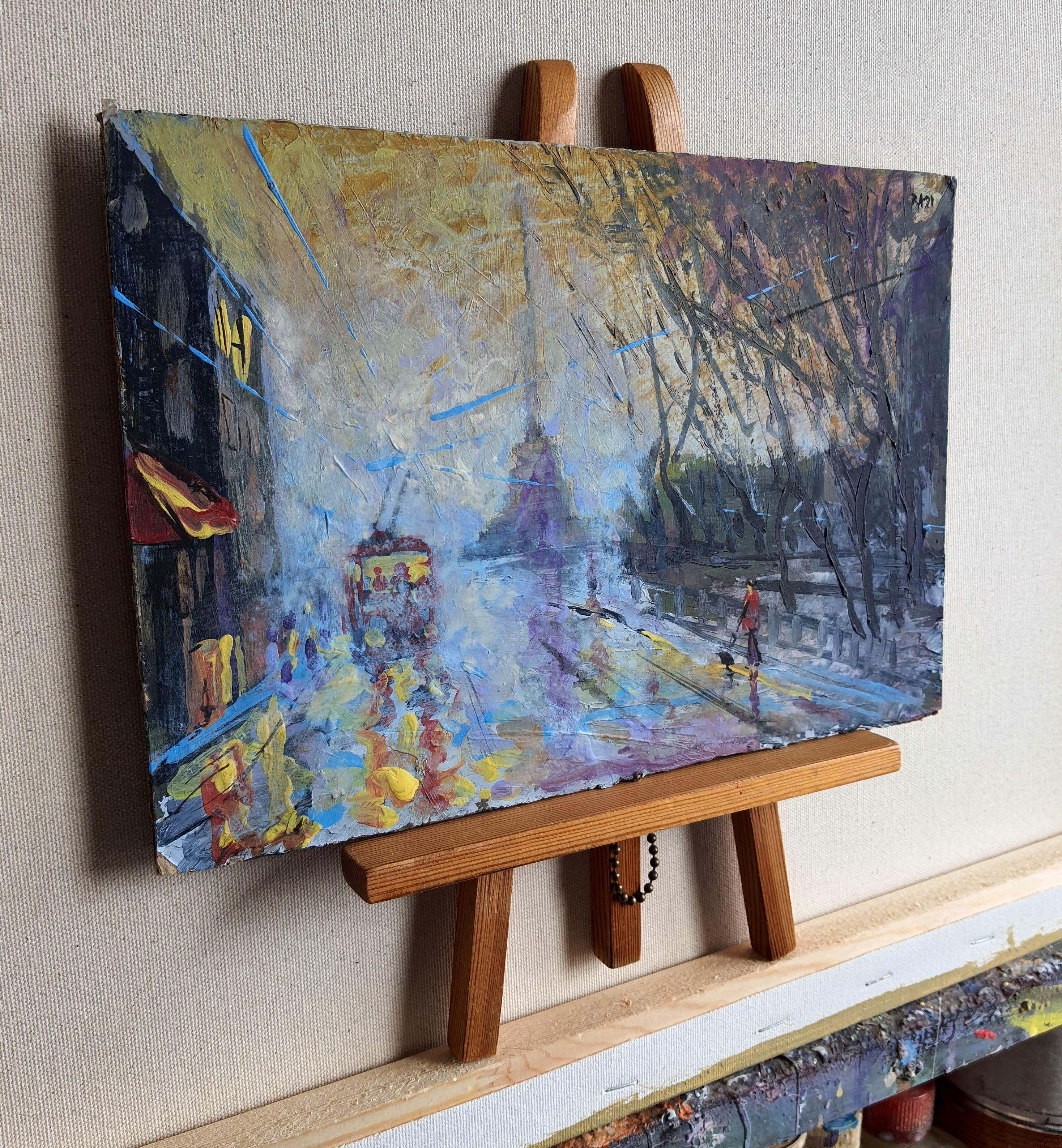 Strade bagnate - Painting Espressionista di RAKHMET REDZHEPOV (RAMZI)