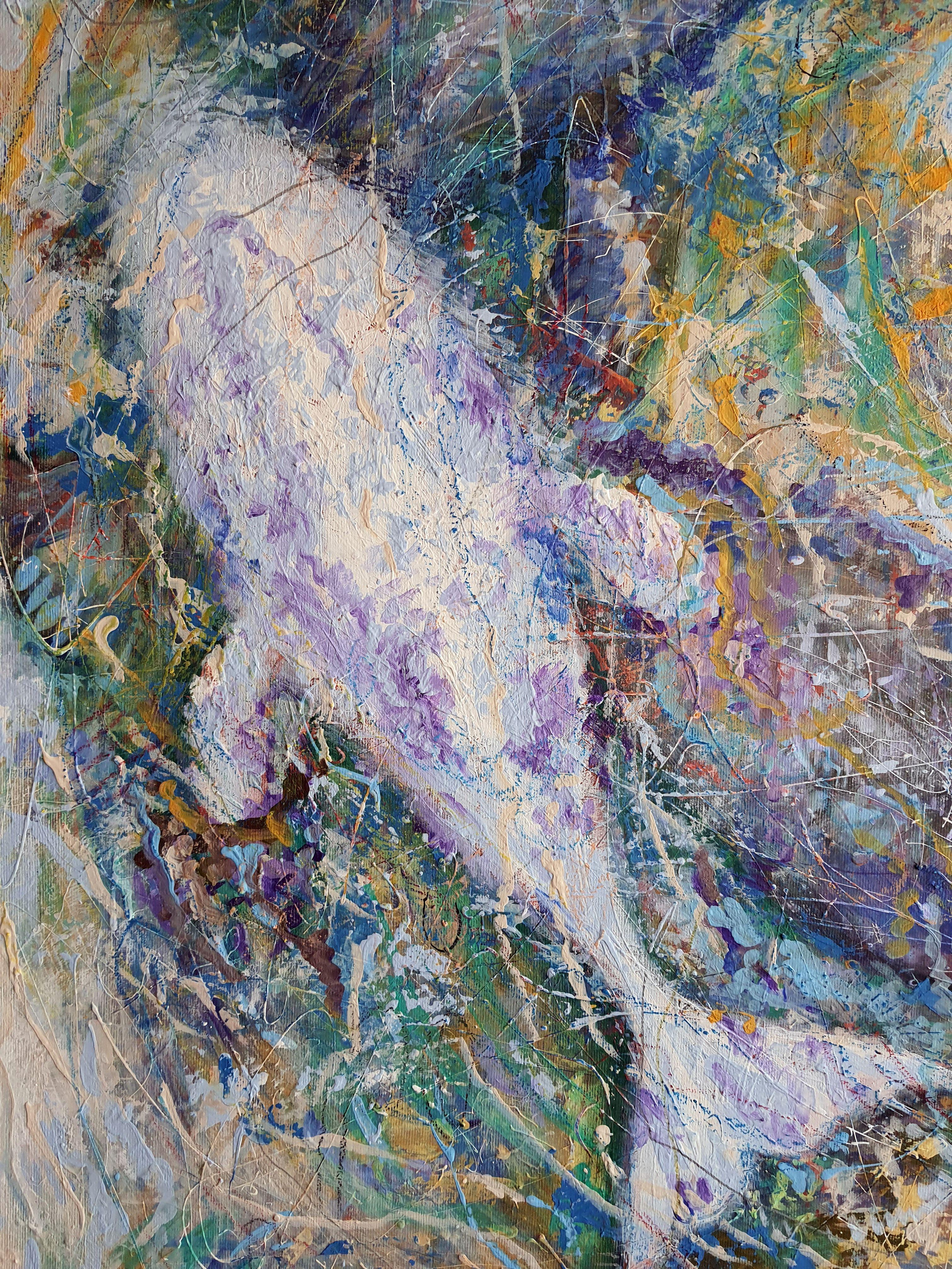 White Whale - Impressionist Painting by RAKHMET REDZHEPOV (RAMZI)