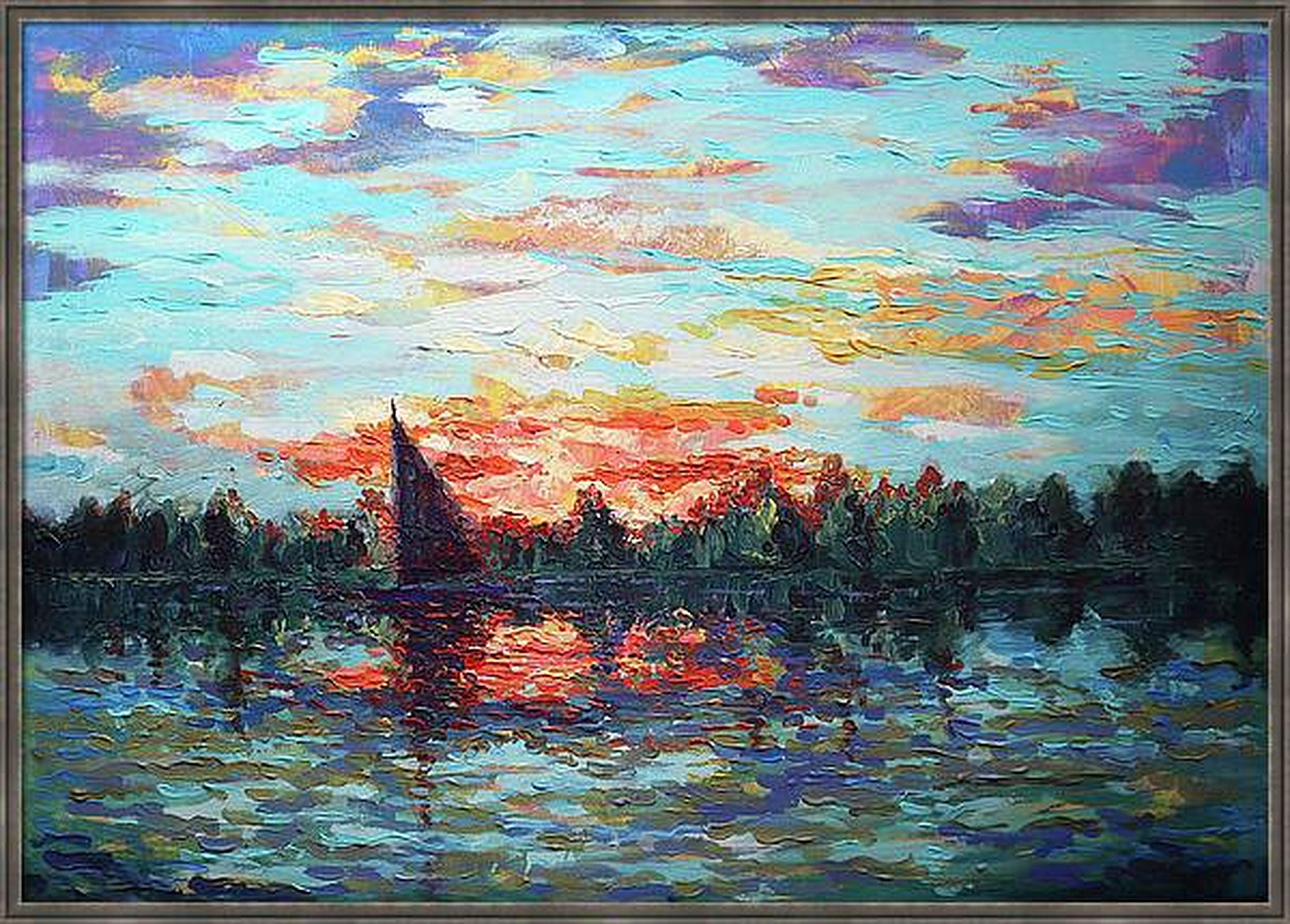 Wind in Sail - Painting by RAKHMET REDZHEPOV (RAMZI)