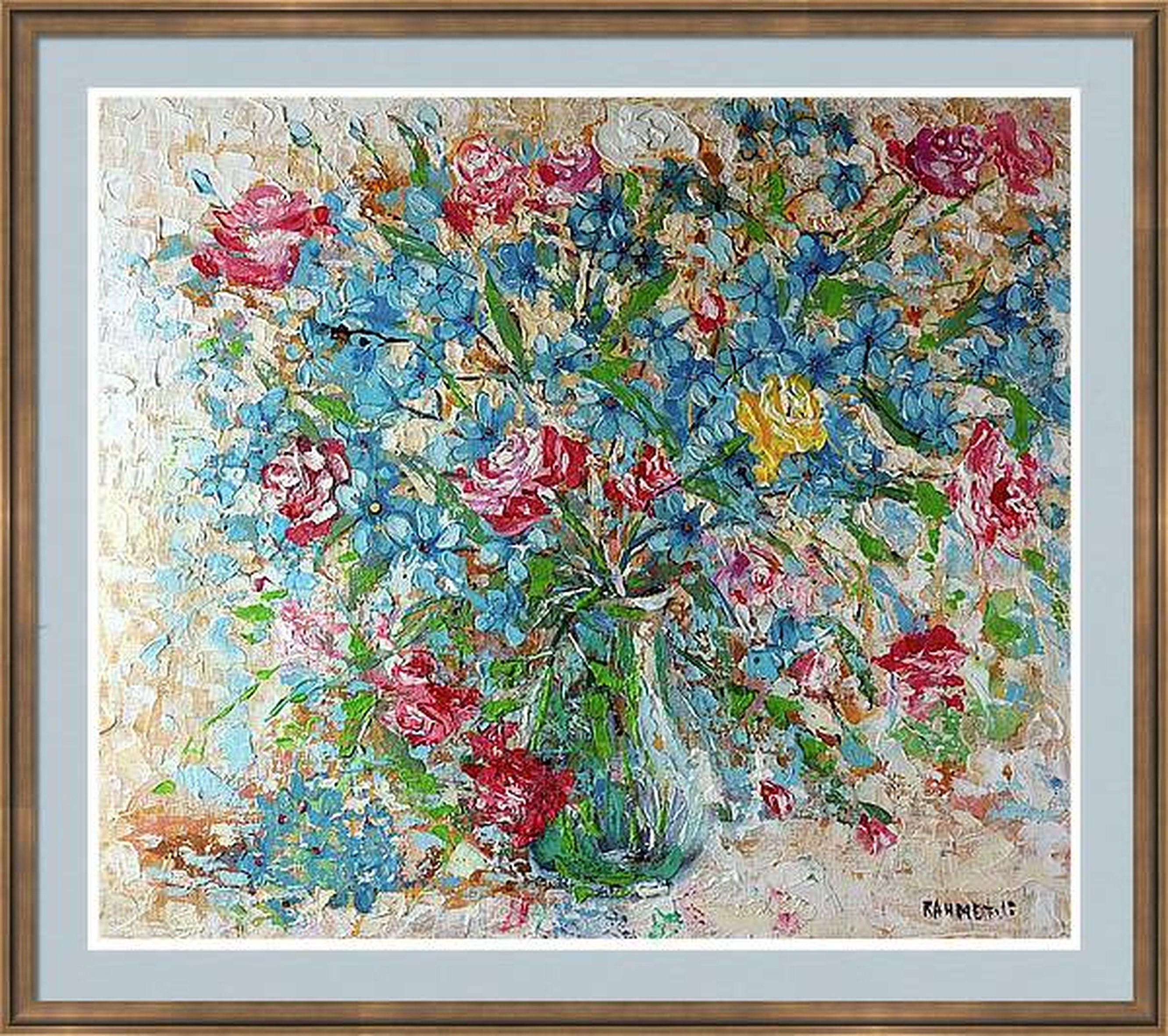 Rosa Gialla. Pittura ad olio originale in vendita 6