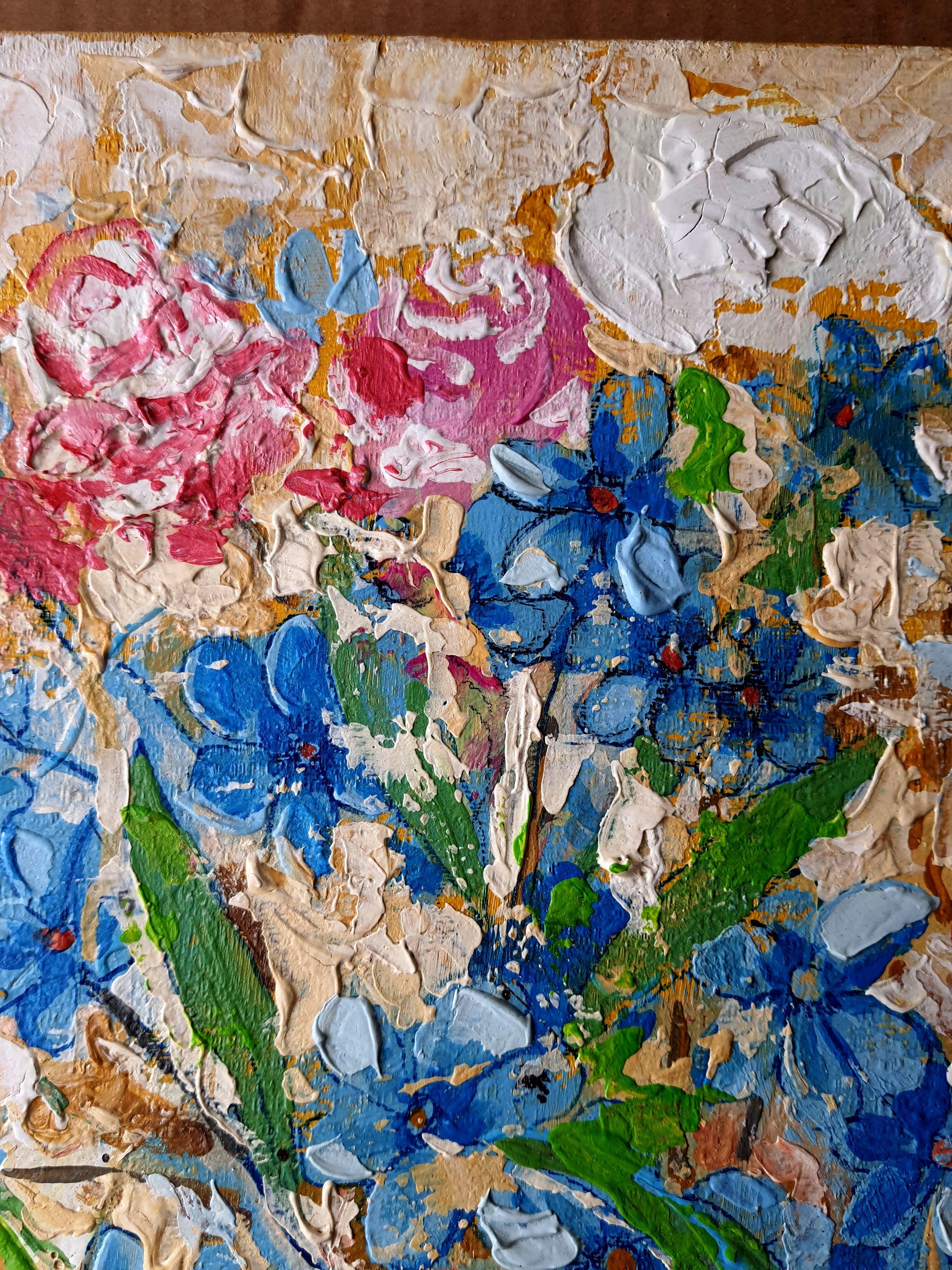 Rosa Gialla. Pittura ad olio originale in vendita 1