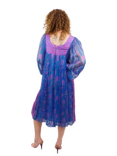 Raksha of London Silk Purple Pink Silk Dress