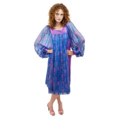 Raksha of London Silk Purple Pink Silk Dress