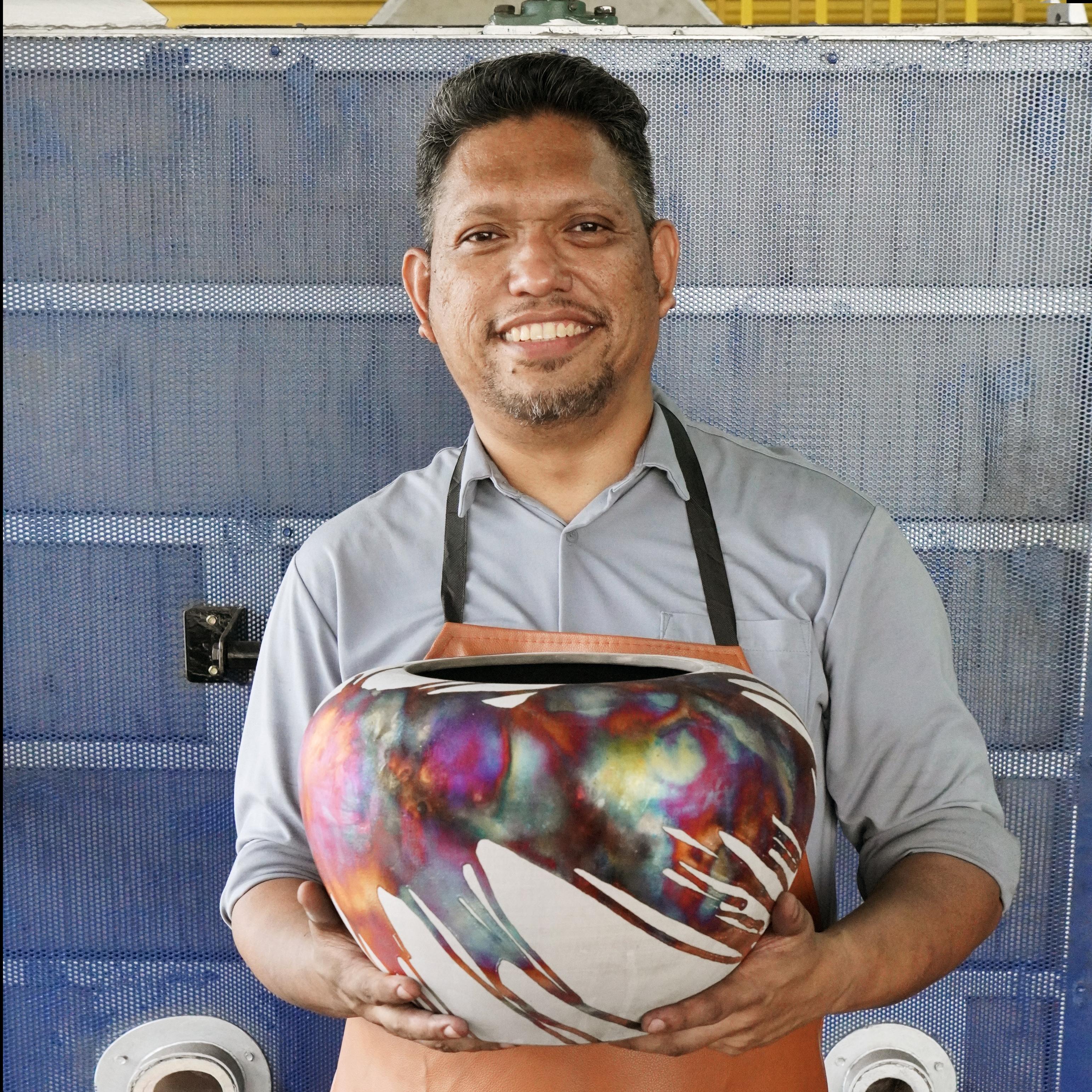 Raku Paquete de 3 Jarrón Premium Caja de Regalo - Cobre Completo - Decoración de Hogar de Cerámica Hecha a Mano Al fuego en venta