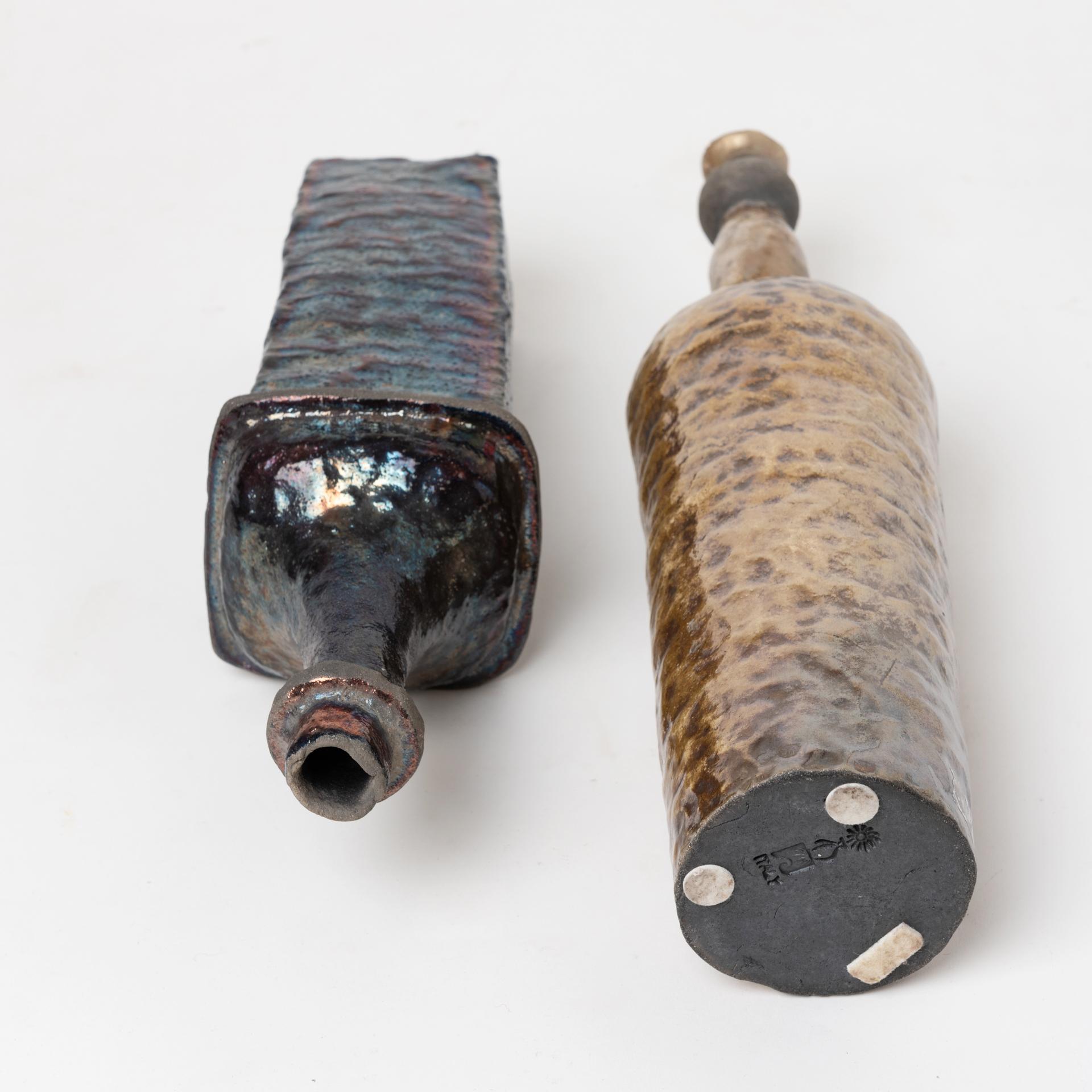 Raku-Keramik-Flaschen (Italienisch) im Angebot