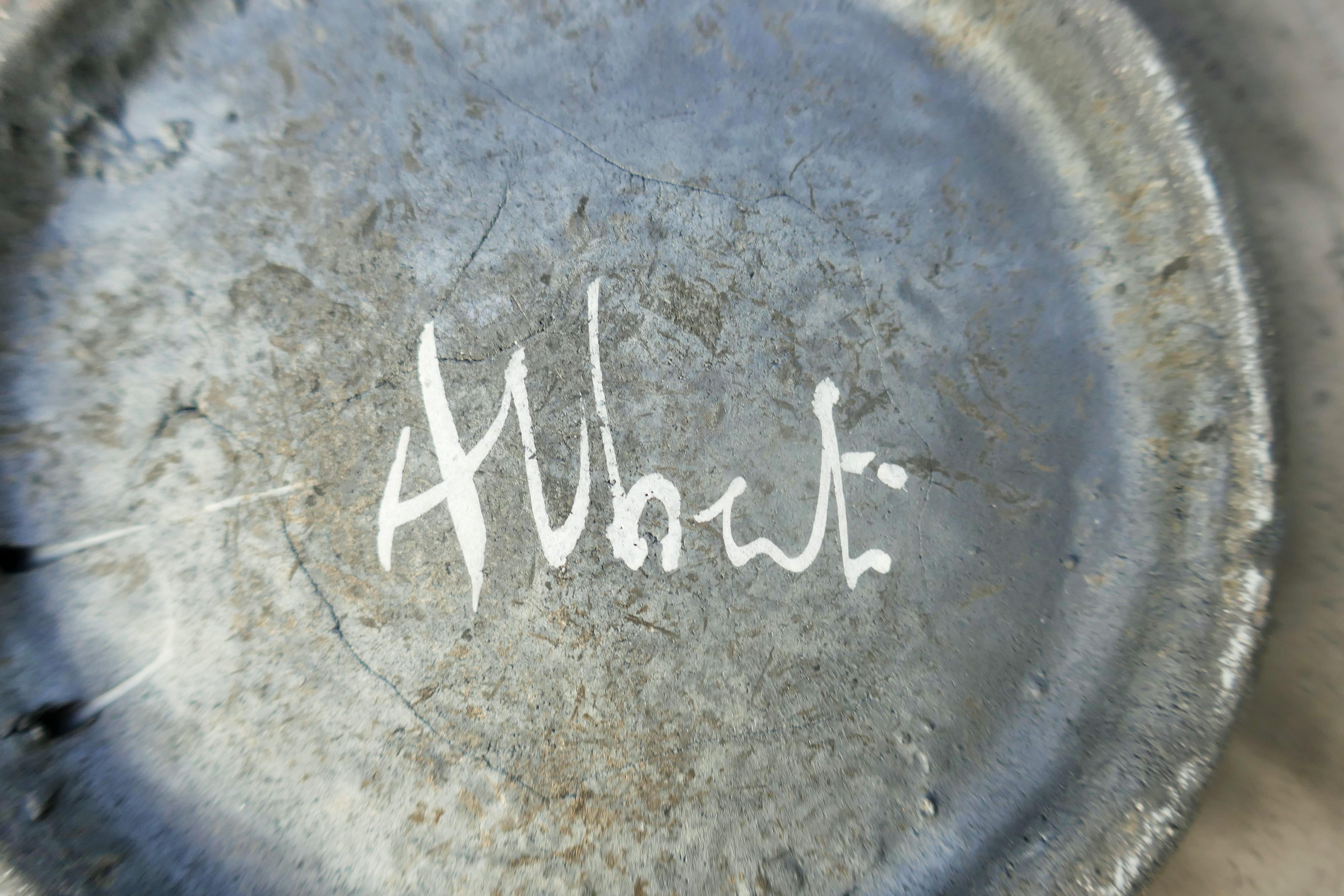 Raku ceramic plate by Emilio Alberti. (Keramik) im Angebot