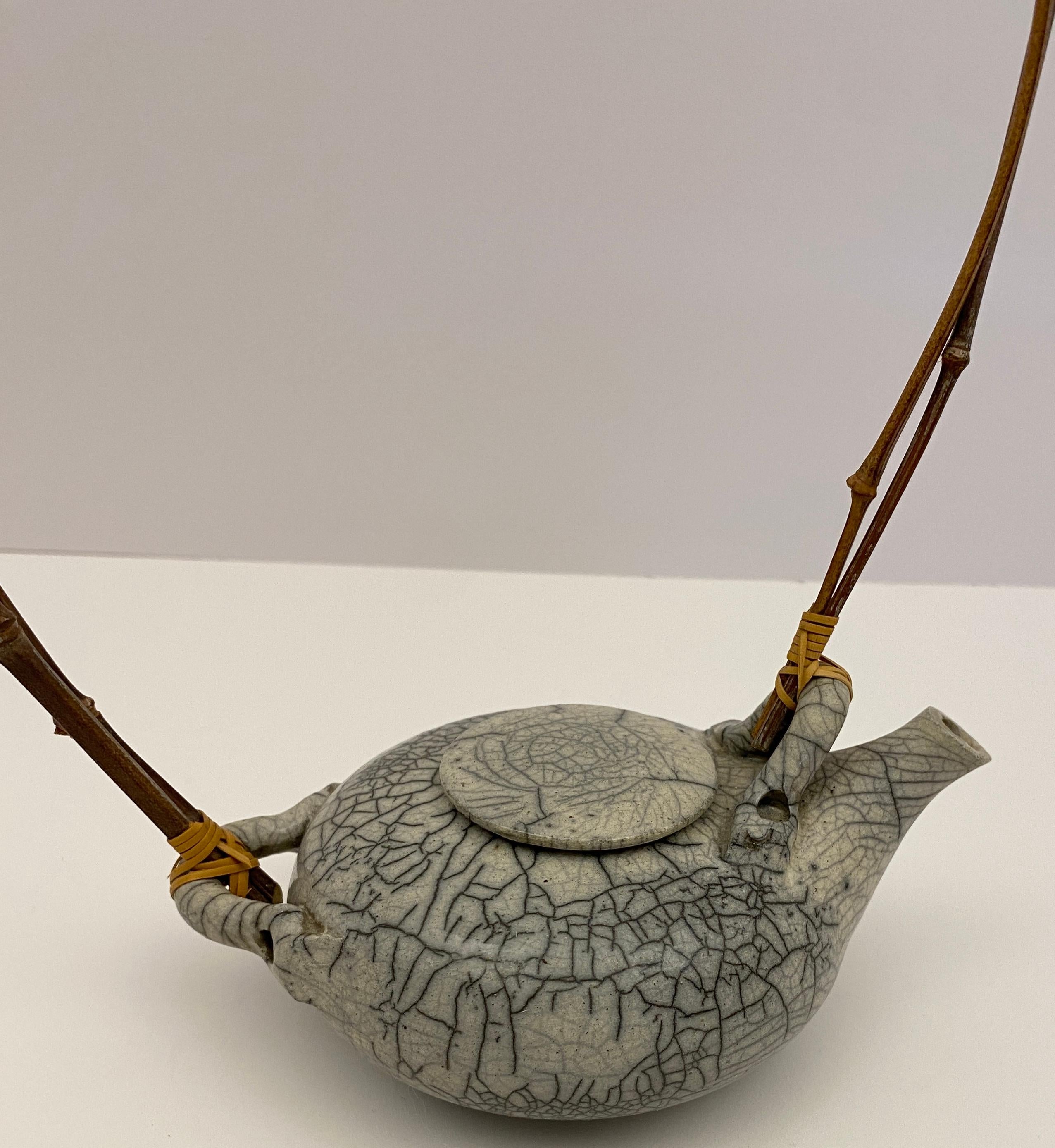 Set di ceramica raku con vassoio in vendita 3
