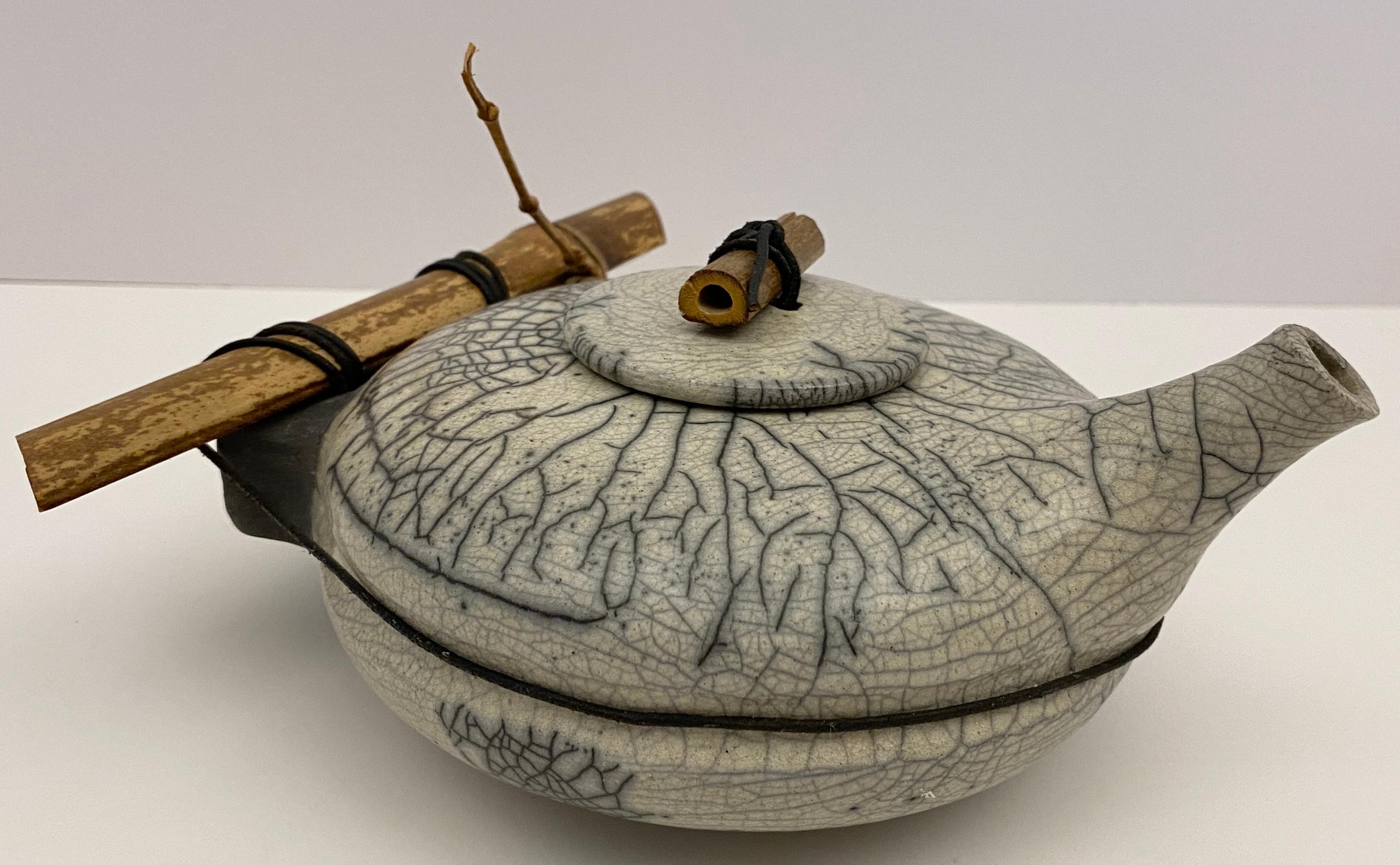 Set di ceramica raku con vassoio in vendita 7