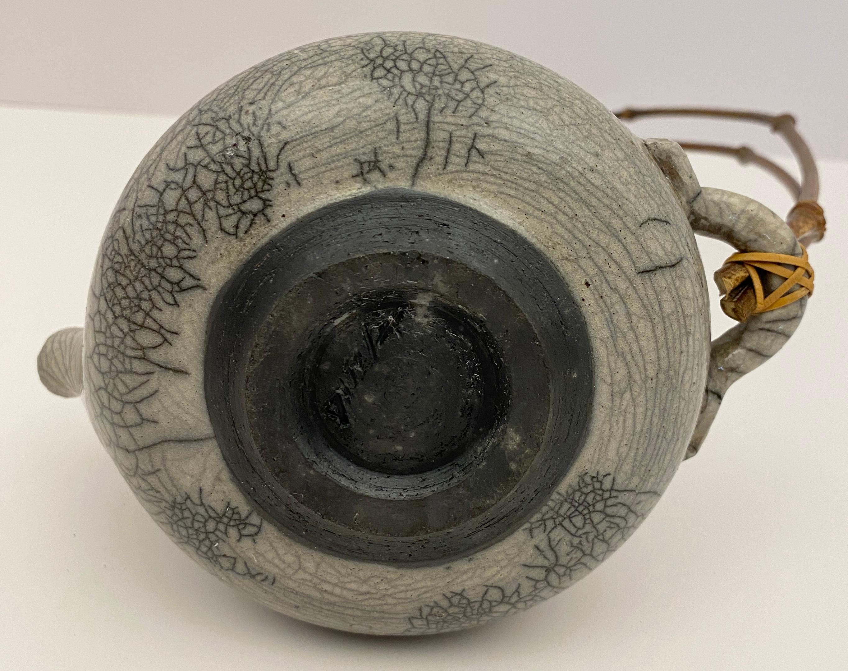 XX secolo Set di ceramica raku con vassoio in vendita